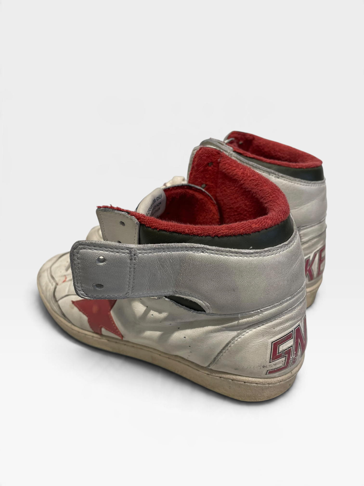GOLDEN GOOSE/Hi-Sneakers/US 9/Border/Leather/WHT/Sky-star view 2