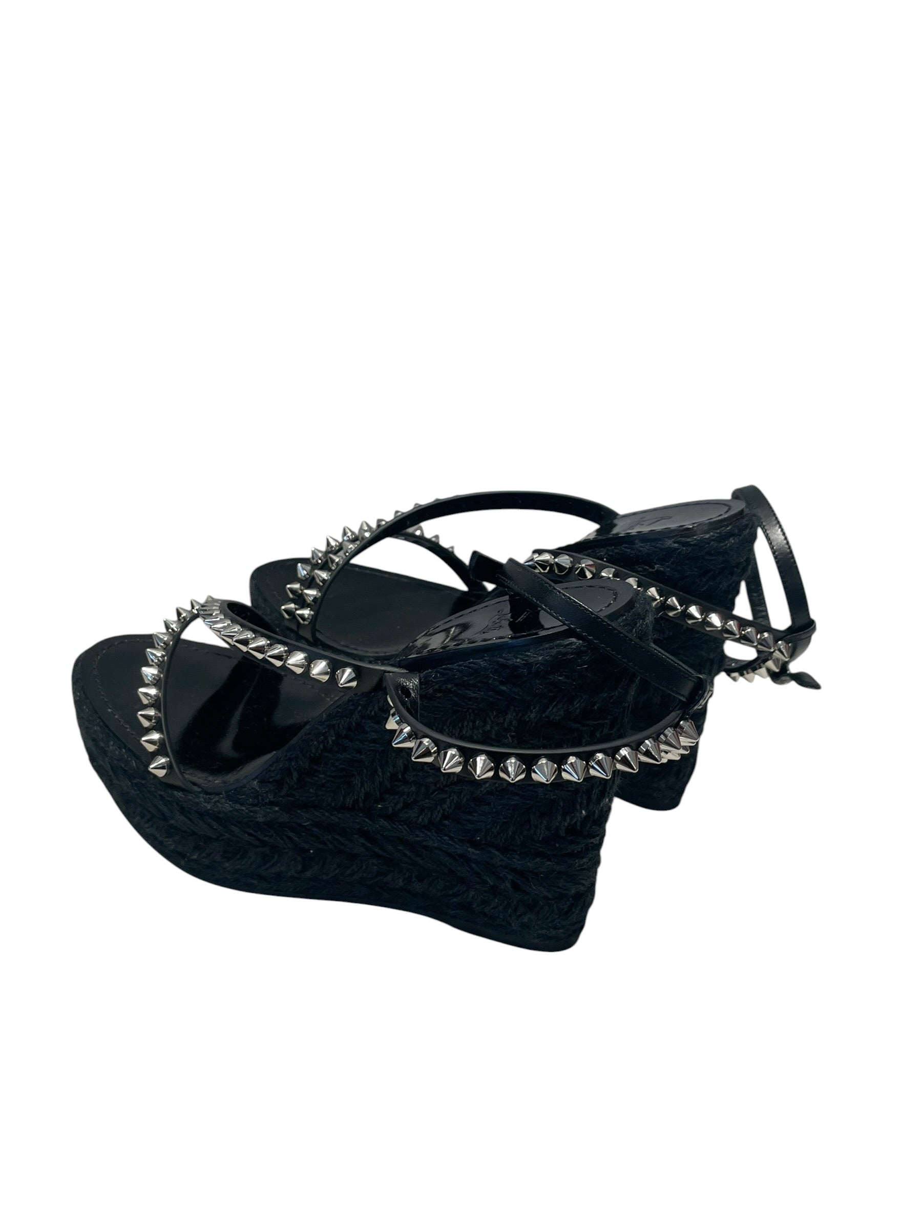 Christian Louboutin/Sandals/EU 42/BLK/Mafaldina Spiked Sandals view 2