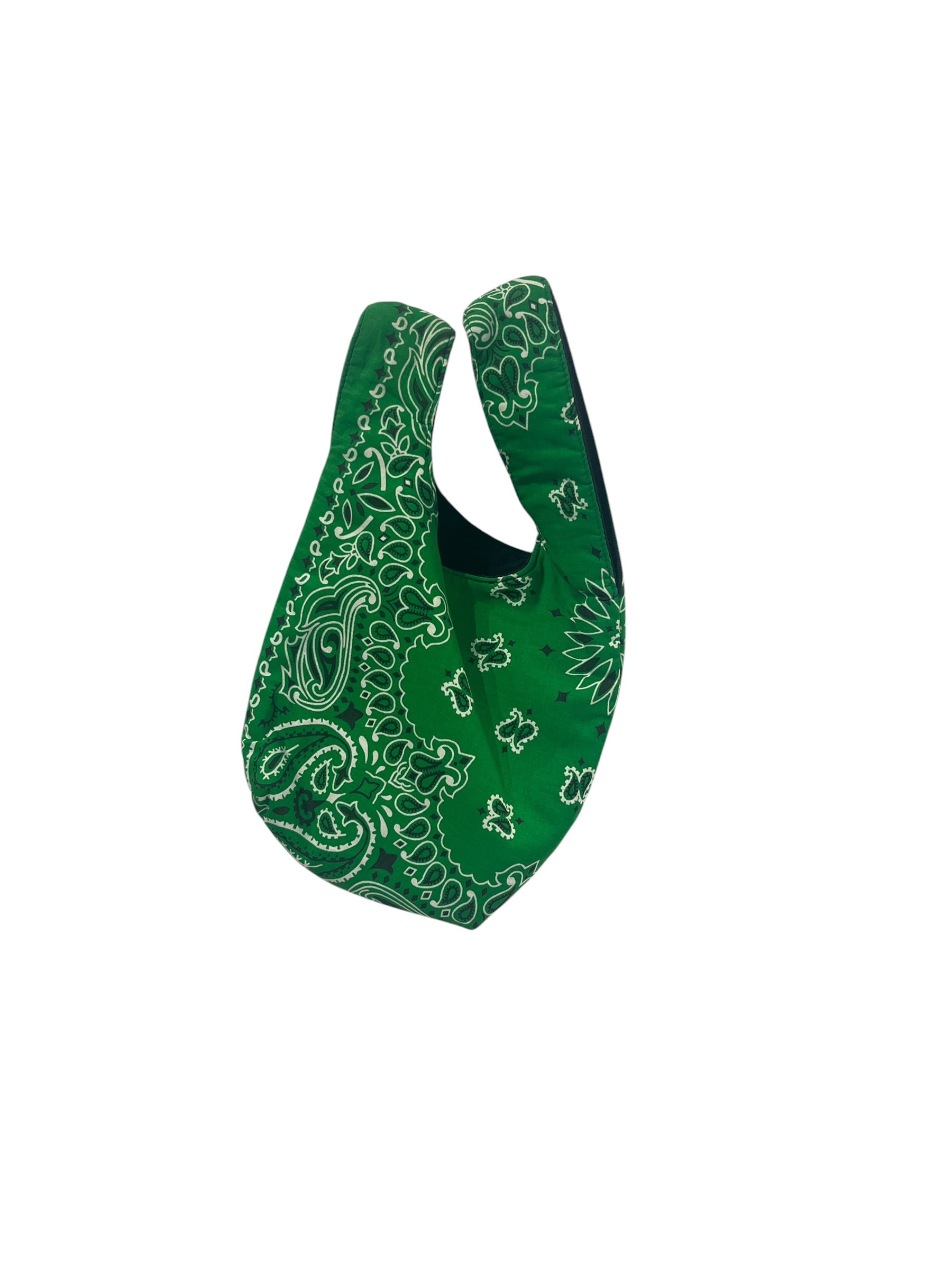 YAITO/Tote Bag/Paisley/Cotton/GRN/BANDANA KNOT BAG view 1