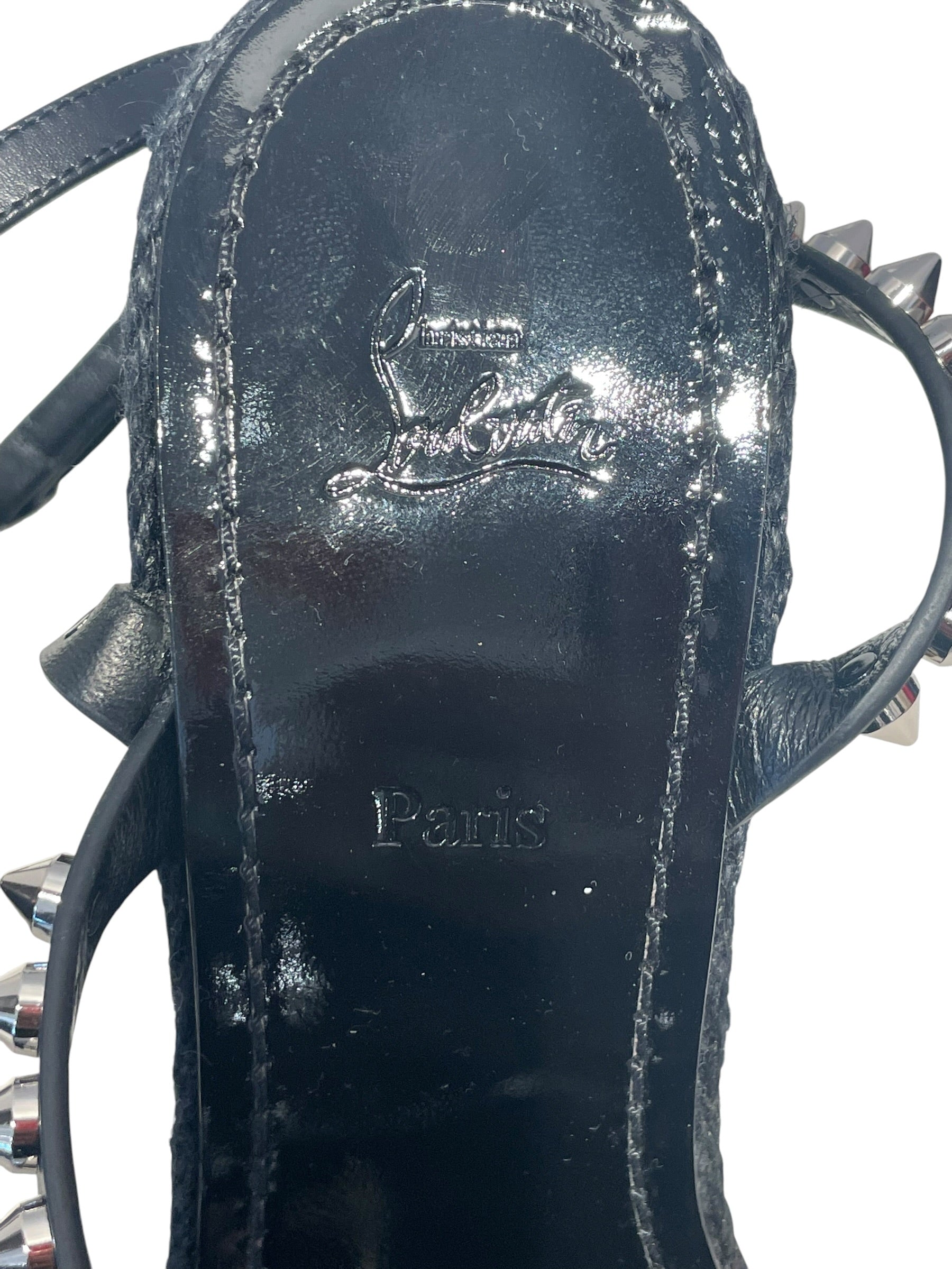 Christian Louboutin/Sandals/EU 42/BLK/Mafaldina Spiked Sandals view 4