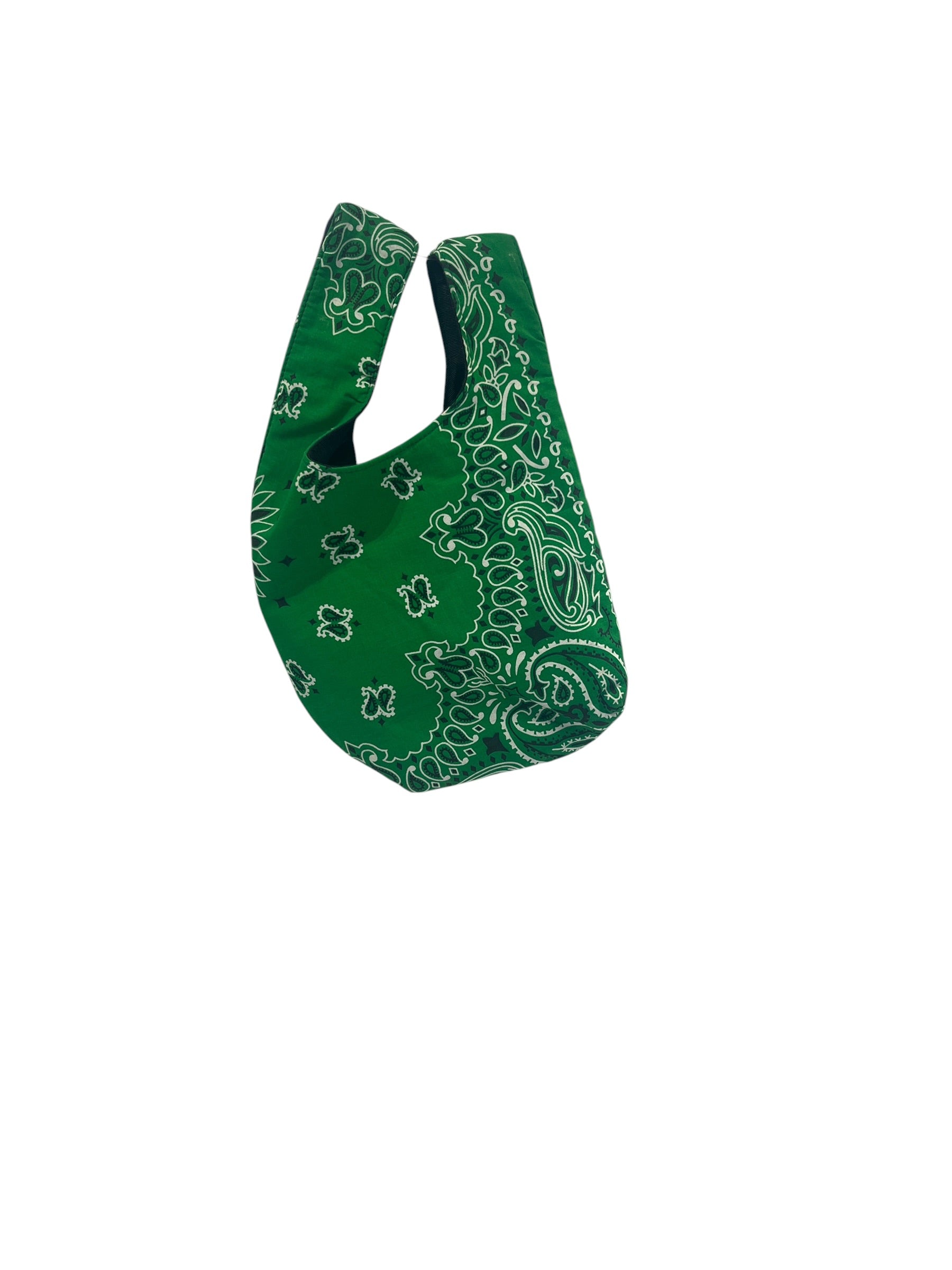 YAITO/Tote Bag/Paisley/Cotton/GRN/BANDANA KNOT BAG view 2