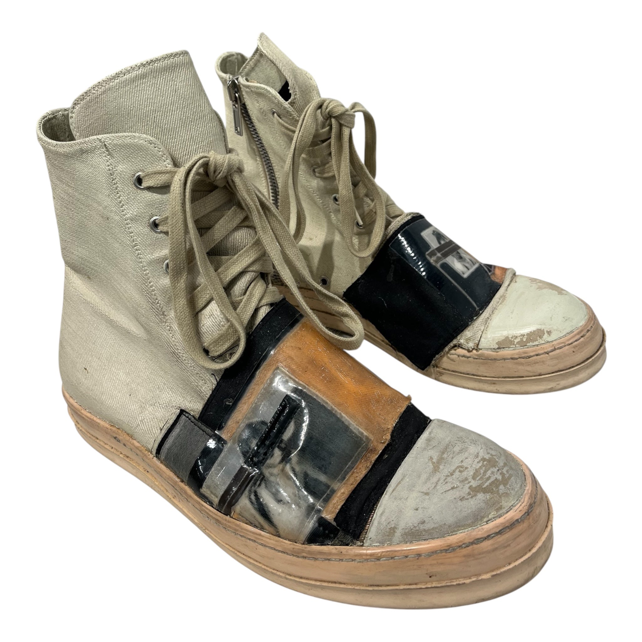 RICK OWENS DRKSHDW/Hi-Sneakers/EU 46/Cotton/CRM/ALIENS DRKSHDW RAMONES view 1