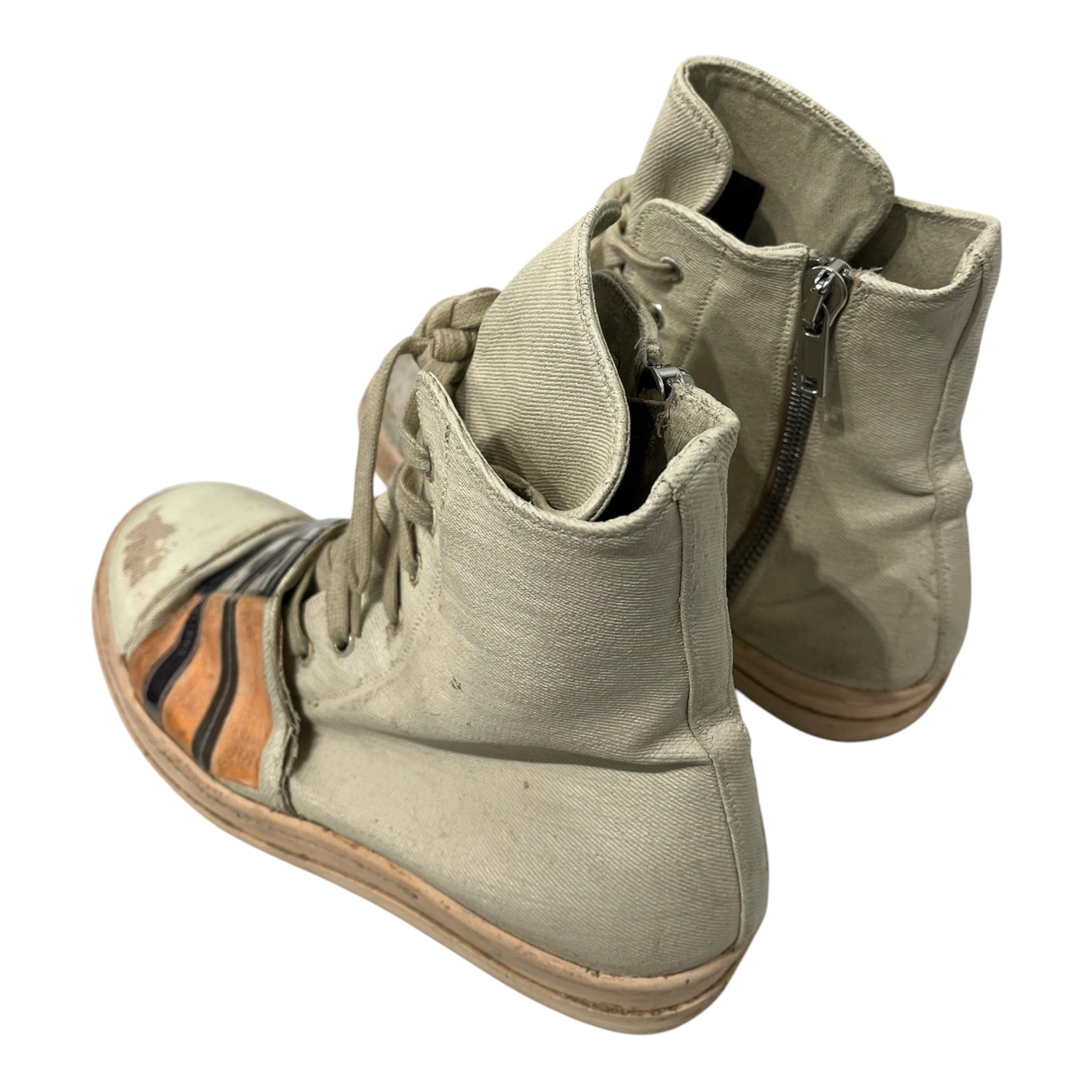 RICK OWENS DRKSHDW/Hi-Sneakers/EU 46/Cotton/CRM/ALIENS DRKSHDW RAMONES view 2