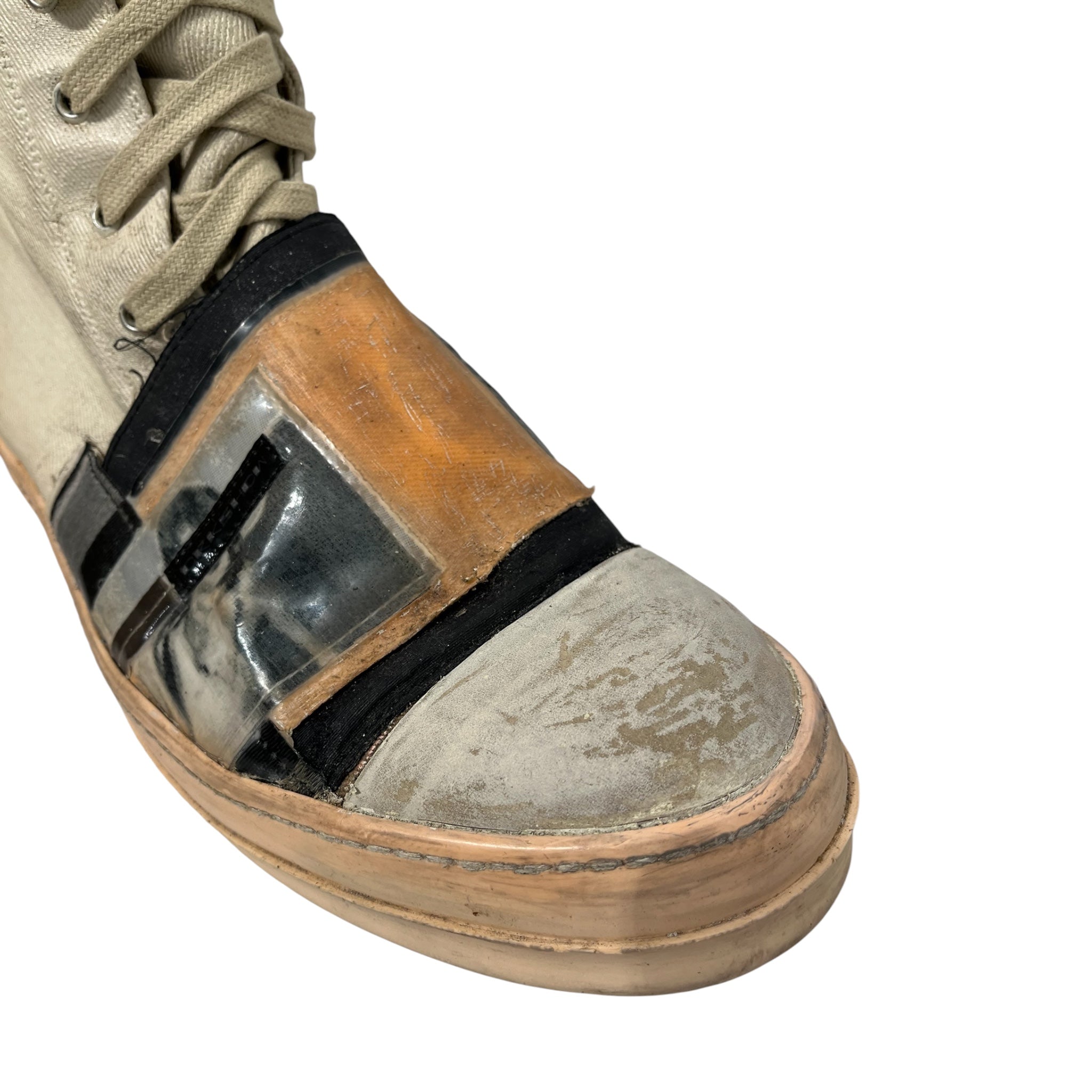 RICK OWENS DRKSHDW/Hi-Sneakers/EU 46/Cotton/CRM/ALIENS DRKSHDW RAMONES view 6