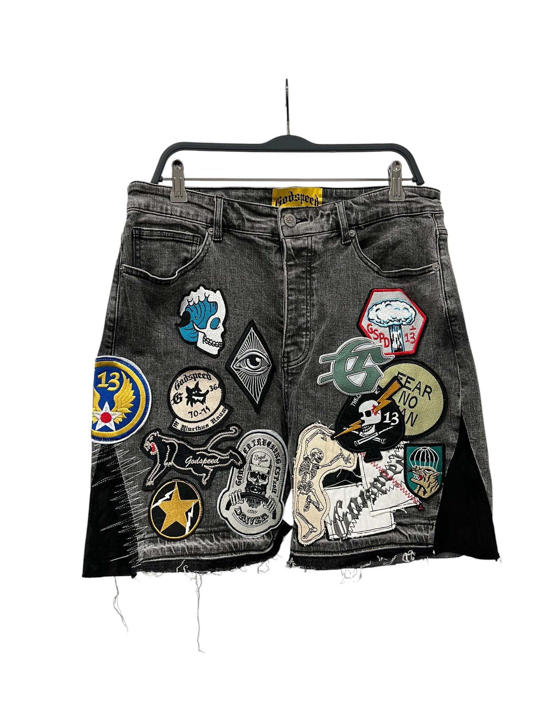 GODSPEED NEW YORK/Shorts/PATCHWORK JEAN SHORTS view 1