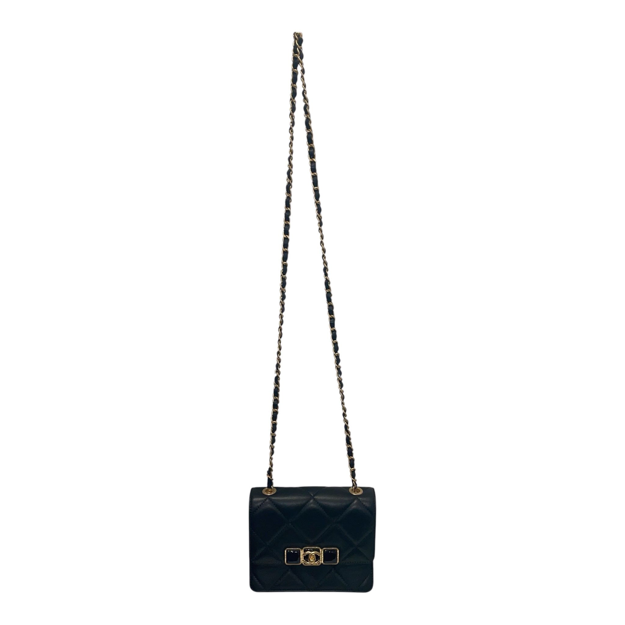 CHANEL/Hand Bag/Leather/BLK/gax4xpp4 view 1