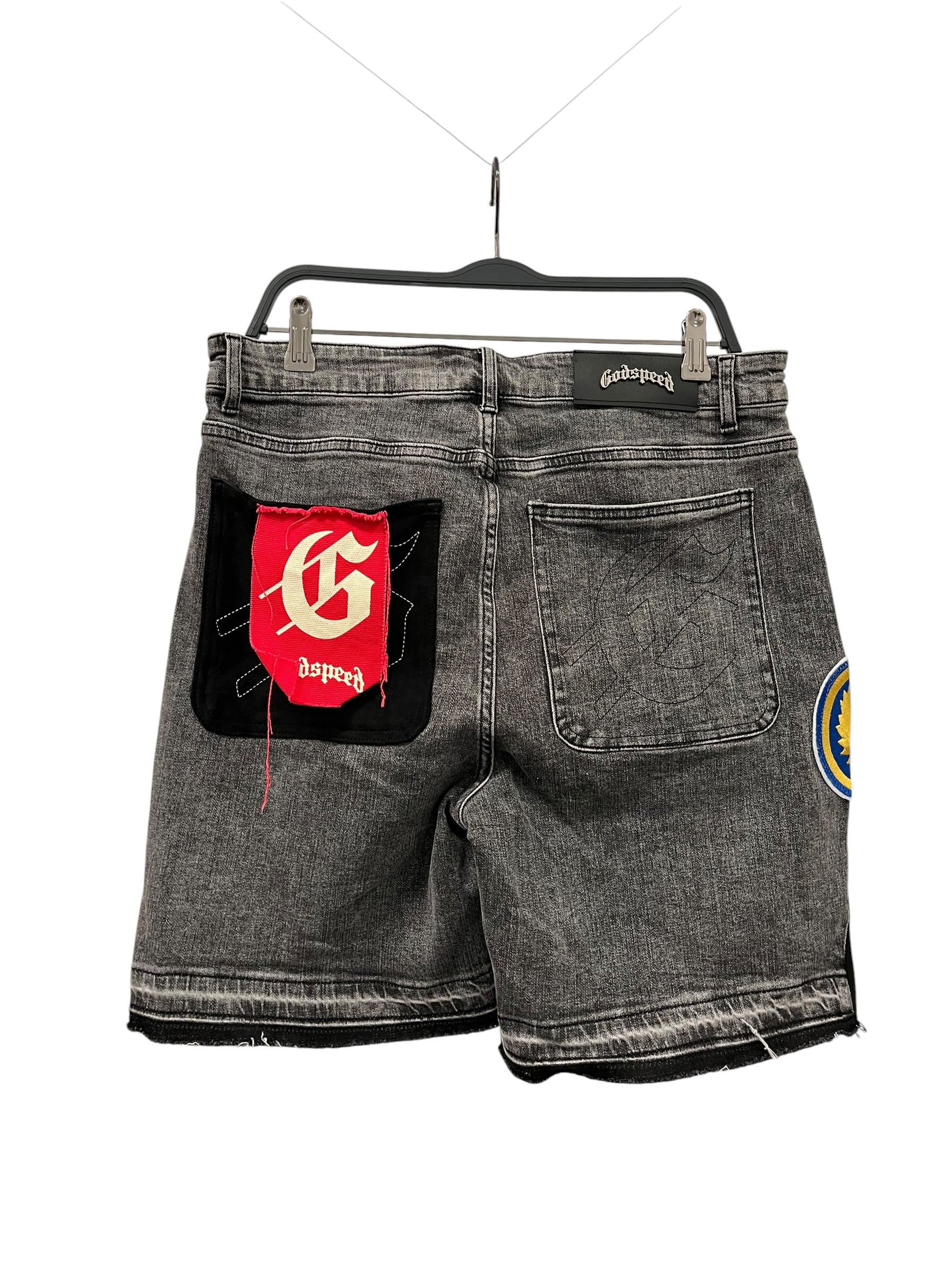 GODSPEED NEW YORK/Shorts/PATCHWORK JEAN SHORTS view 2