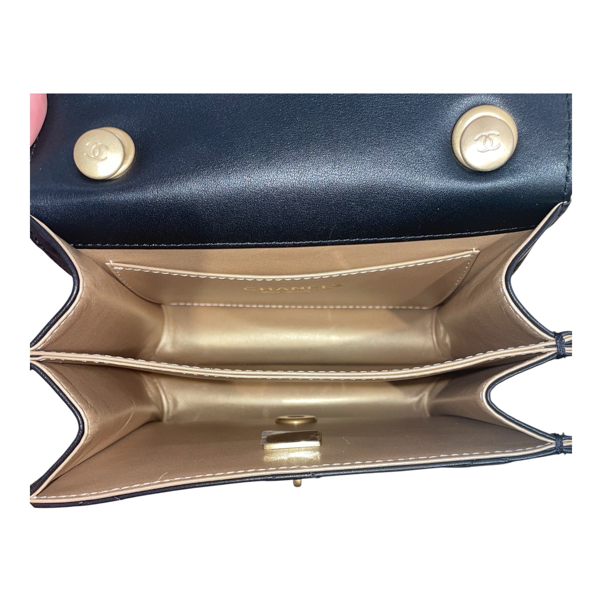 CHANEL/Hand Bag/Leather/BLK/gax4xpp4 view 5