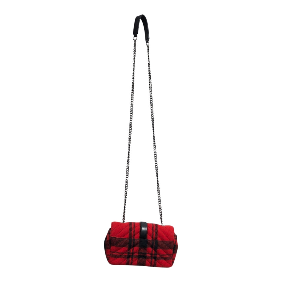 YVES SAINT LAURENT/Hand Bag/Plaid/Wool/RED/BABY CHEVRON TARTAN WOOL view 2