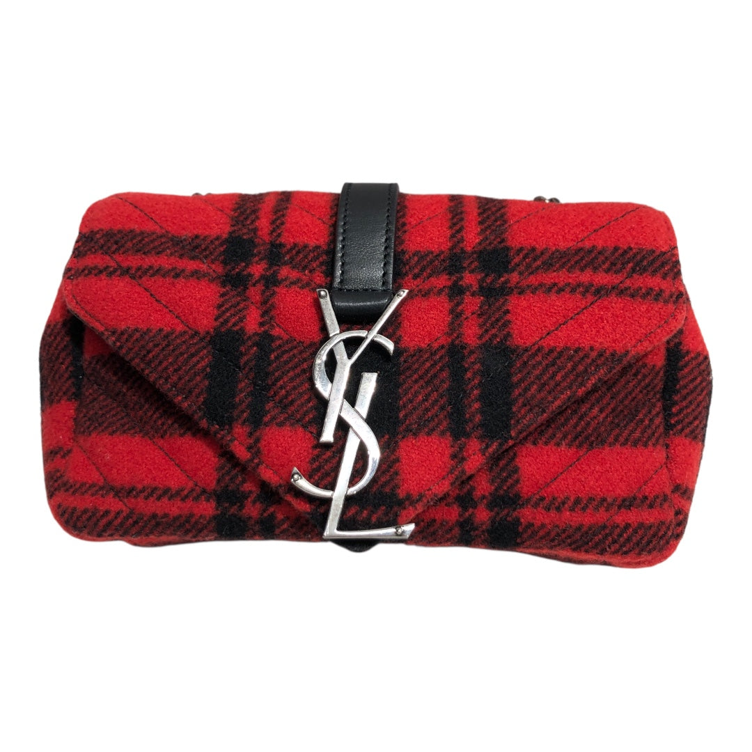 YVES SAINT LAURENT/Hand Bag/Plaid/Wool/RED/BABY CHEVRON TARTAN WOOL view 6