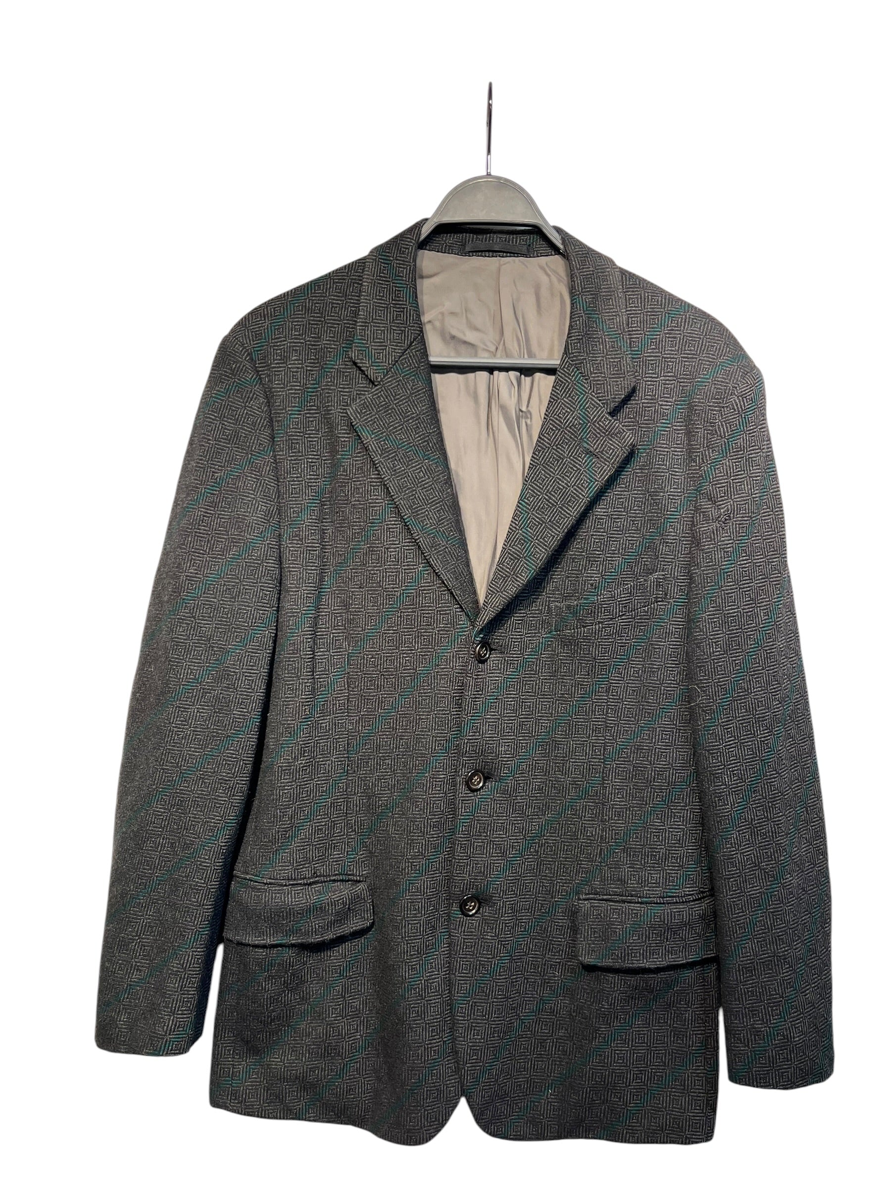 COMME des GARCONS HOMME PLUS/Tailored Jkt/S/Wool/GRY/Stripe/ view 1