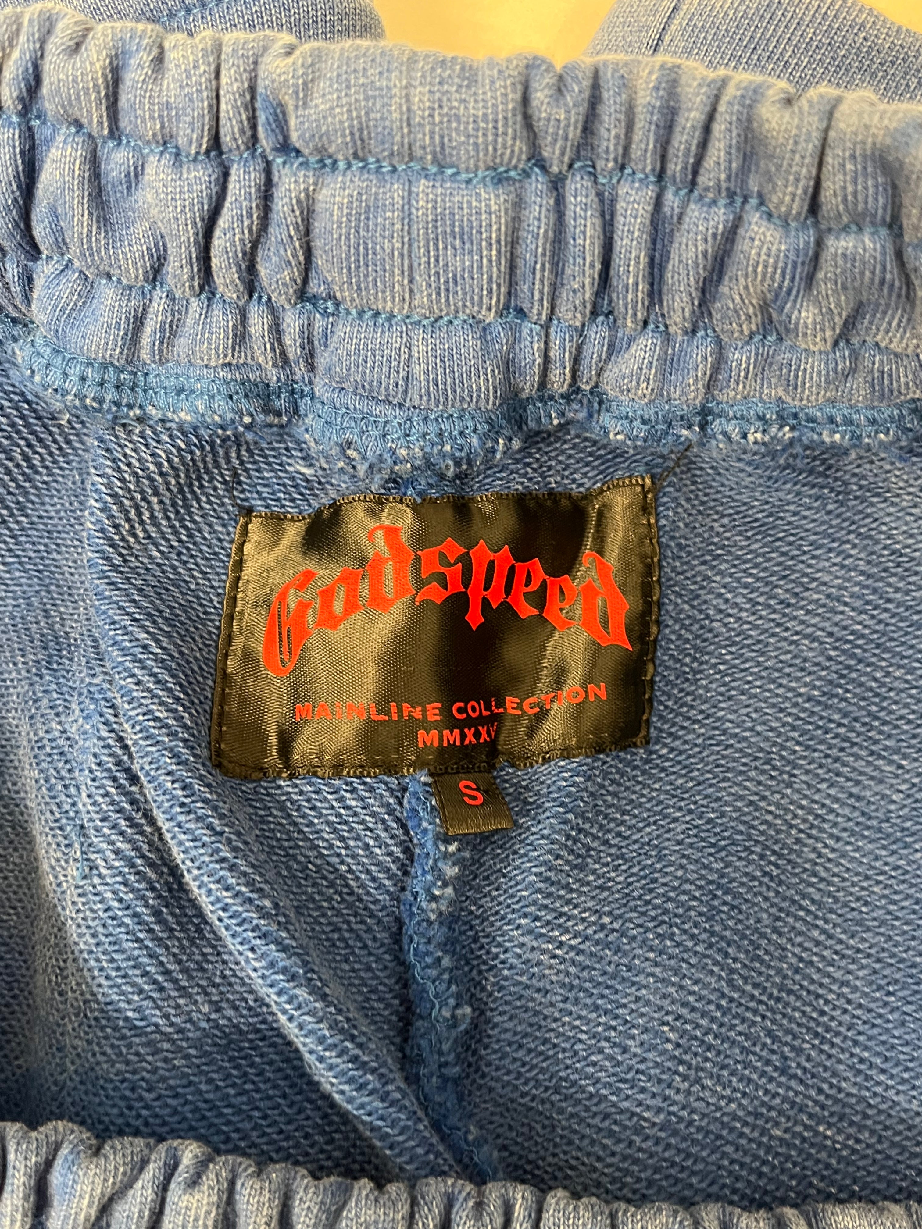 GODSPEED NEW YORK/Shorts/S/Cotton/BLU/WHITE STITCHED LOGOS ON SIDES view 3