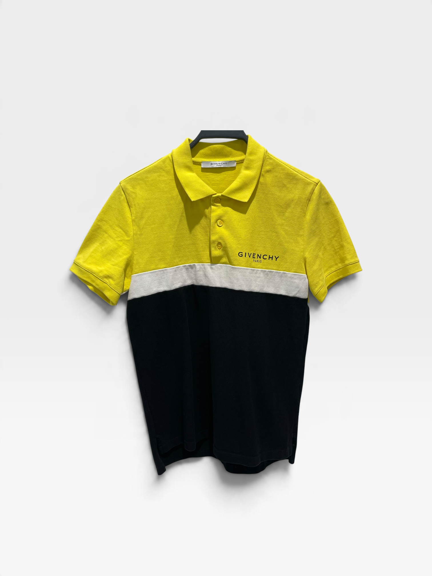 GIVENCHY/Polo Shirt/S/Cotton/YEL/Graphic/Angle Logo Tri-Color view 1