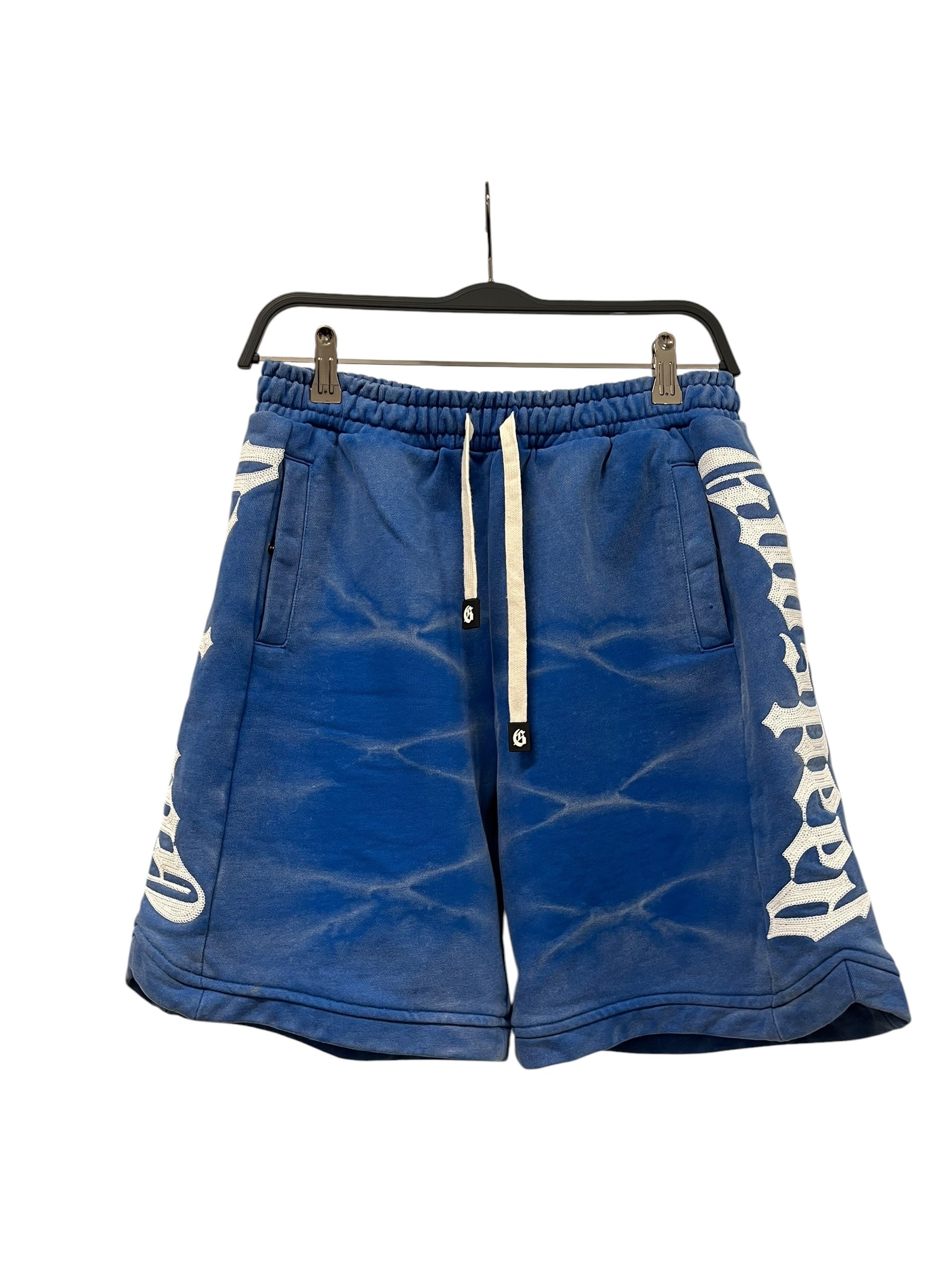 GODSPEED NEW YORK/Shorts/S/Cotton/BLU/WHITE STITCHED LOGOS ON SIDES view 1