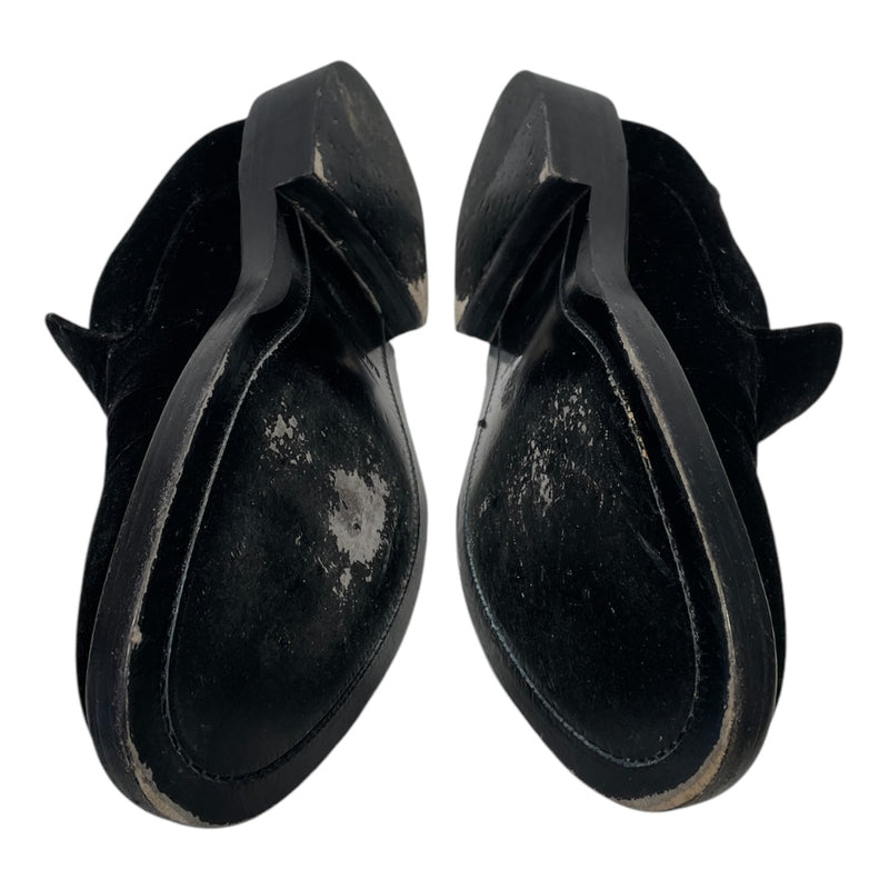 BALENCIAGA/Dress Shoes/EU 40/Velour/BLK/ALL BLACK