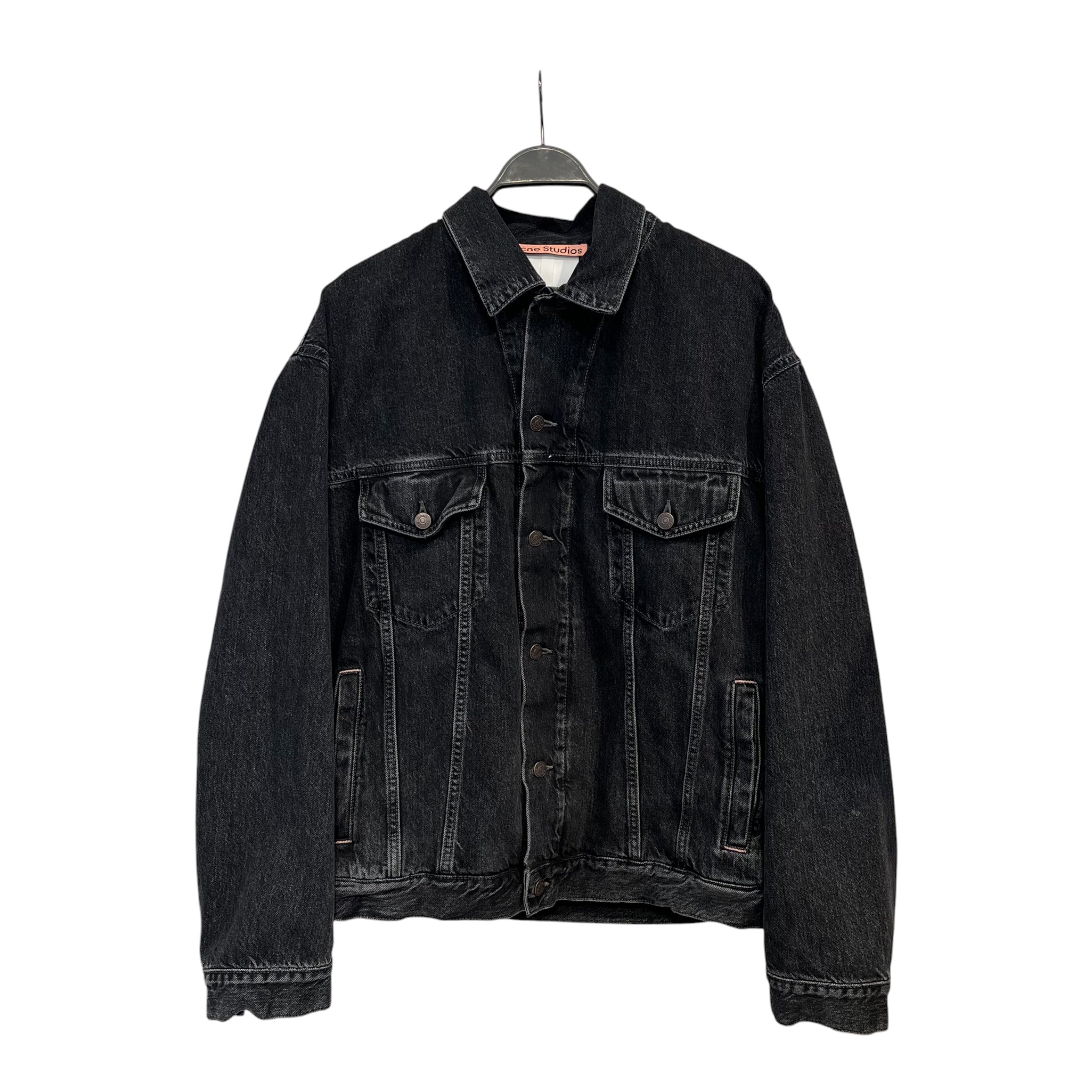 Acne Studios/Denim Jkt/M/Denim/BLK/pink pocket seams view 1