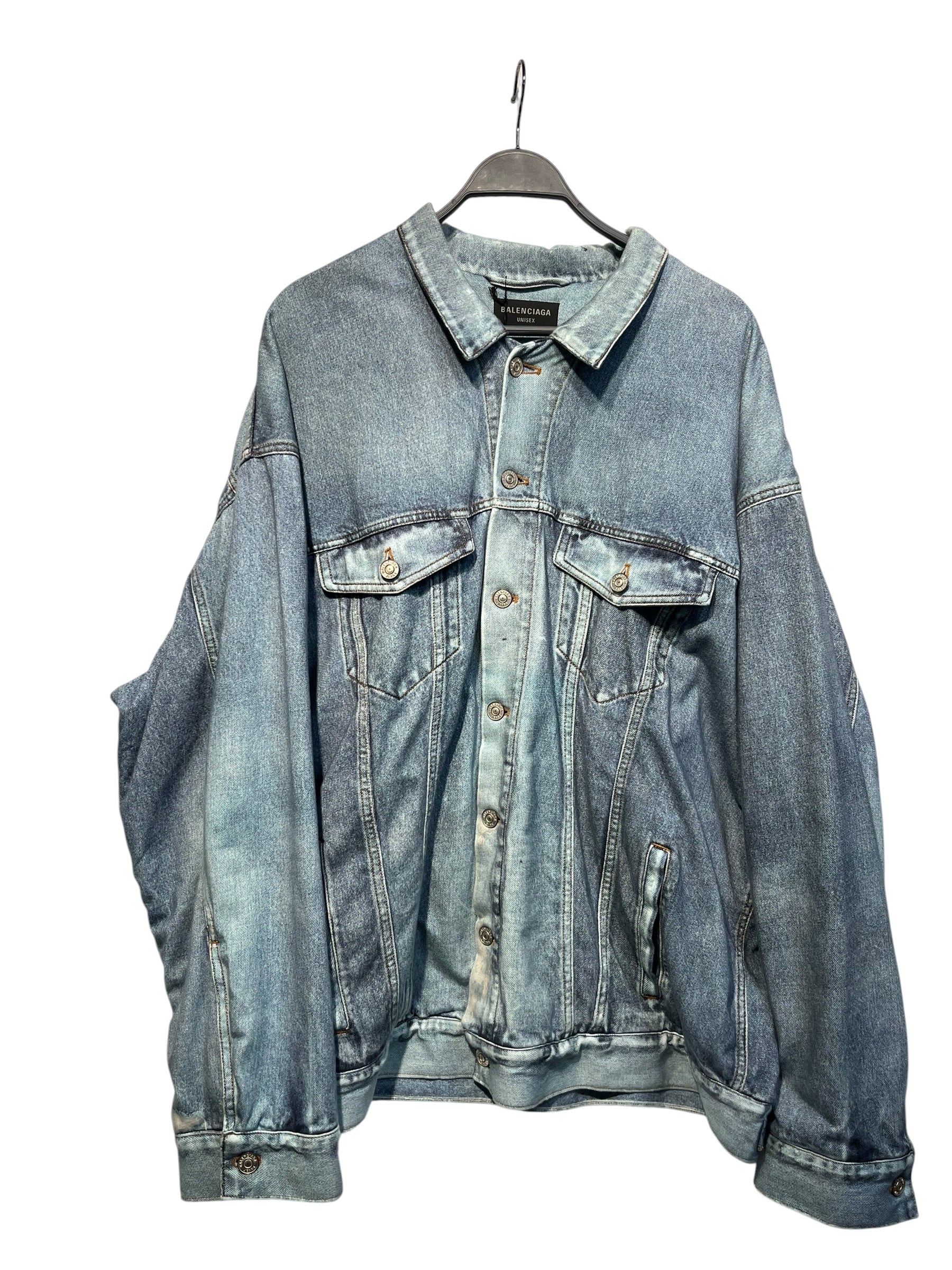 BALENCIAGA/Denim Jkt/5/Cotton/IDG/All Over Print/PRINTED DENIM JACKET view 1