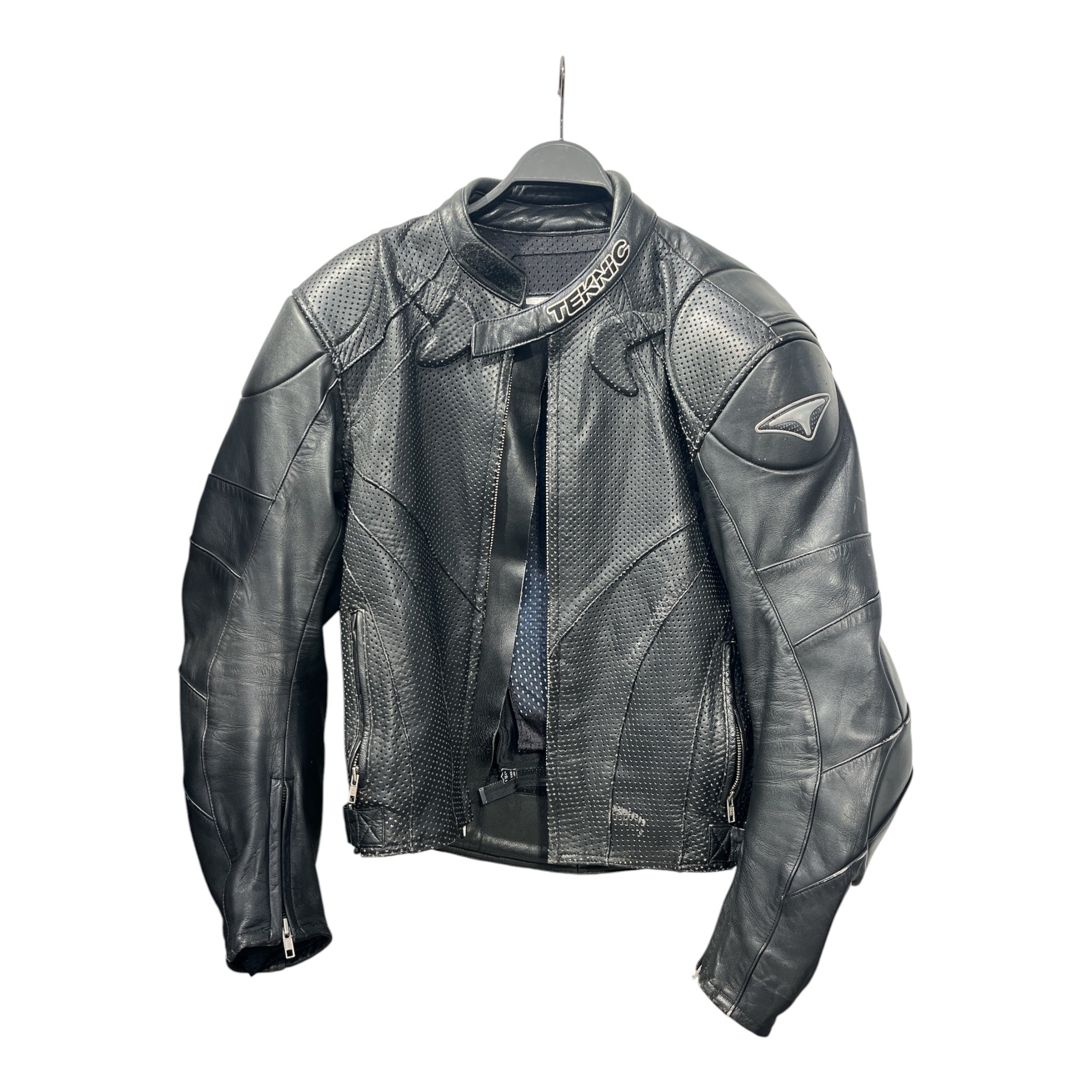 Klark Teknik/Riders Jkt (S)/46/Leather/BLK/armoured riders jacket view 1