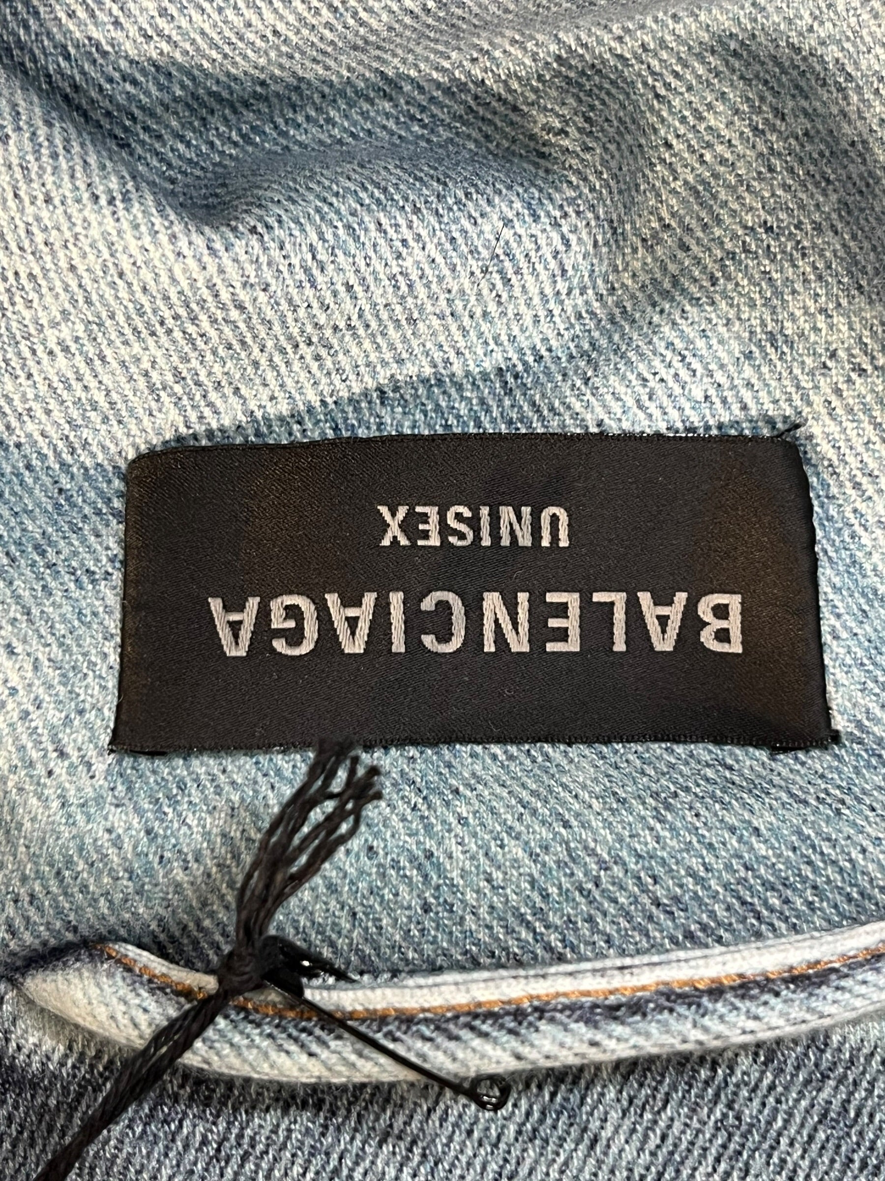 BALENCIAGA/Denim Jkt/5/Cotton/IDG/All Over Print/PRINTED DENIM JACKET view 3