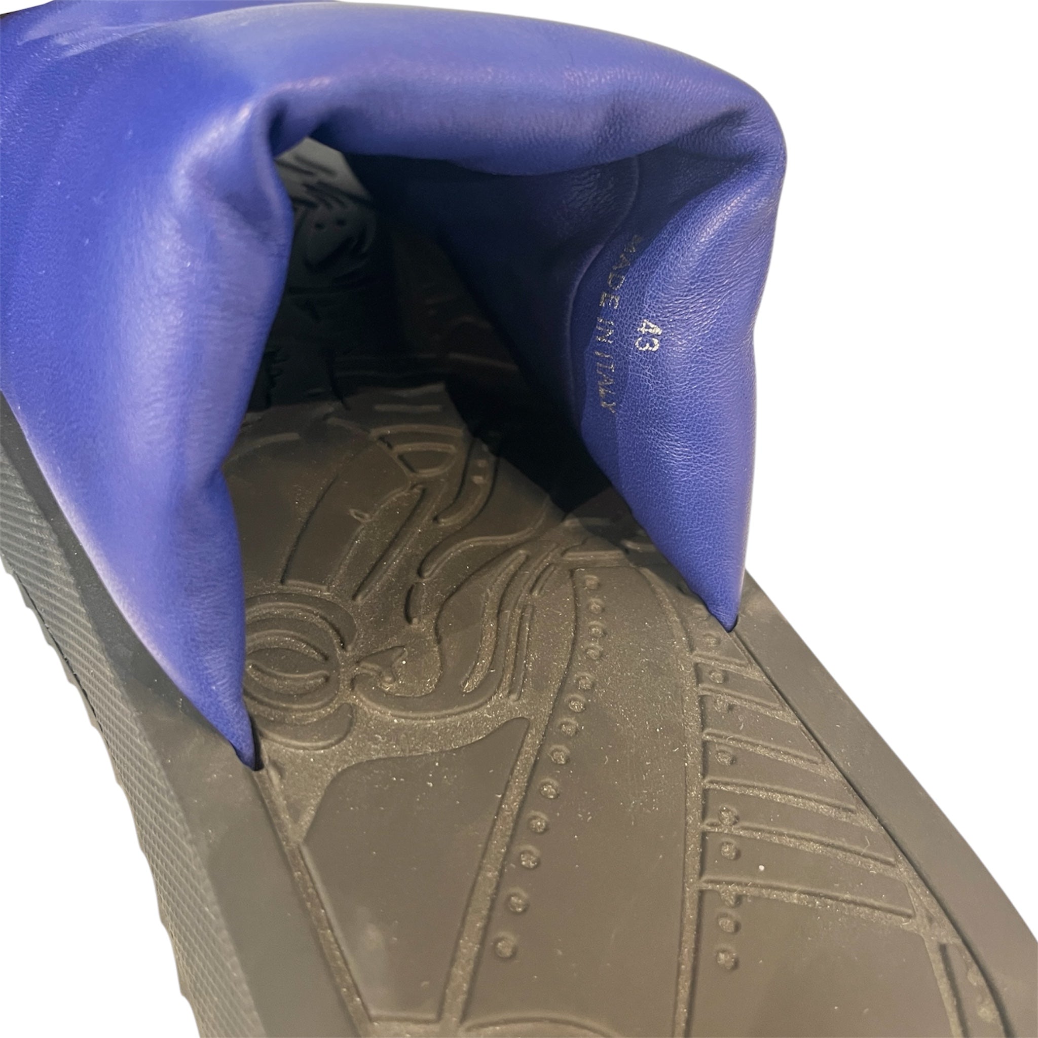 BURBERRY/Sandals/EU 43/Leather/BLU/PUFFY SLIDE view 3