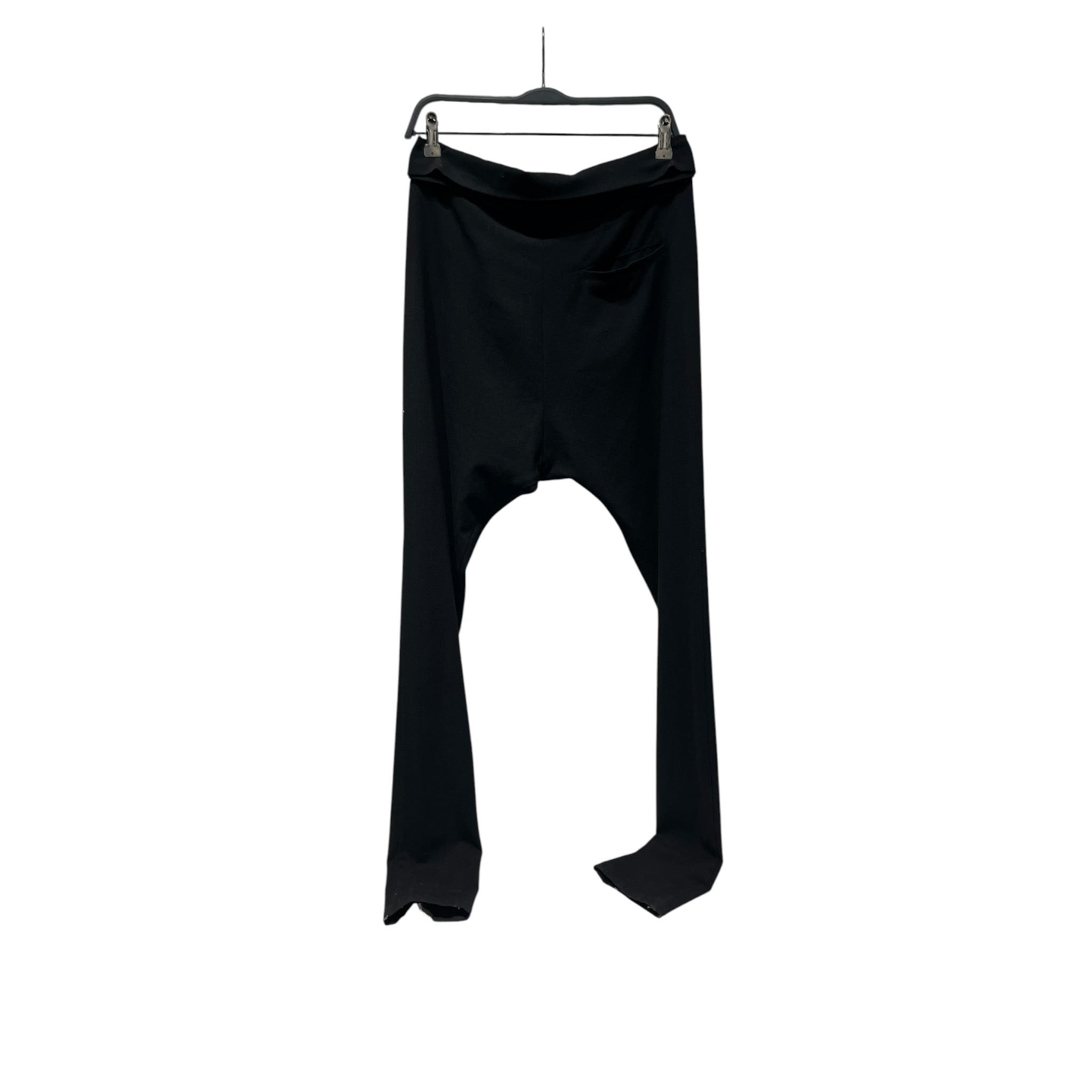 ANN DEMEULEMEESTER/Bottoms/36/Wool/BLK/belted drop crotch trouser view 2