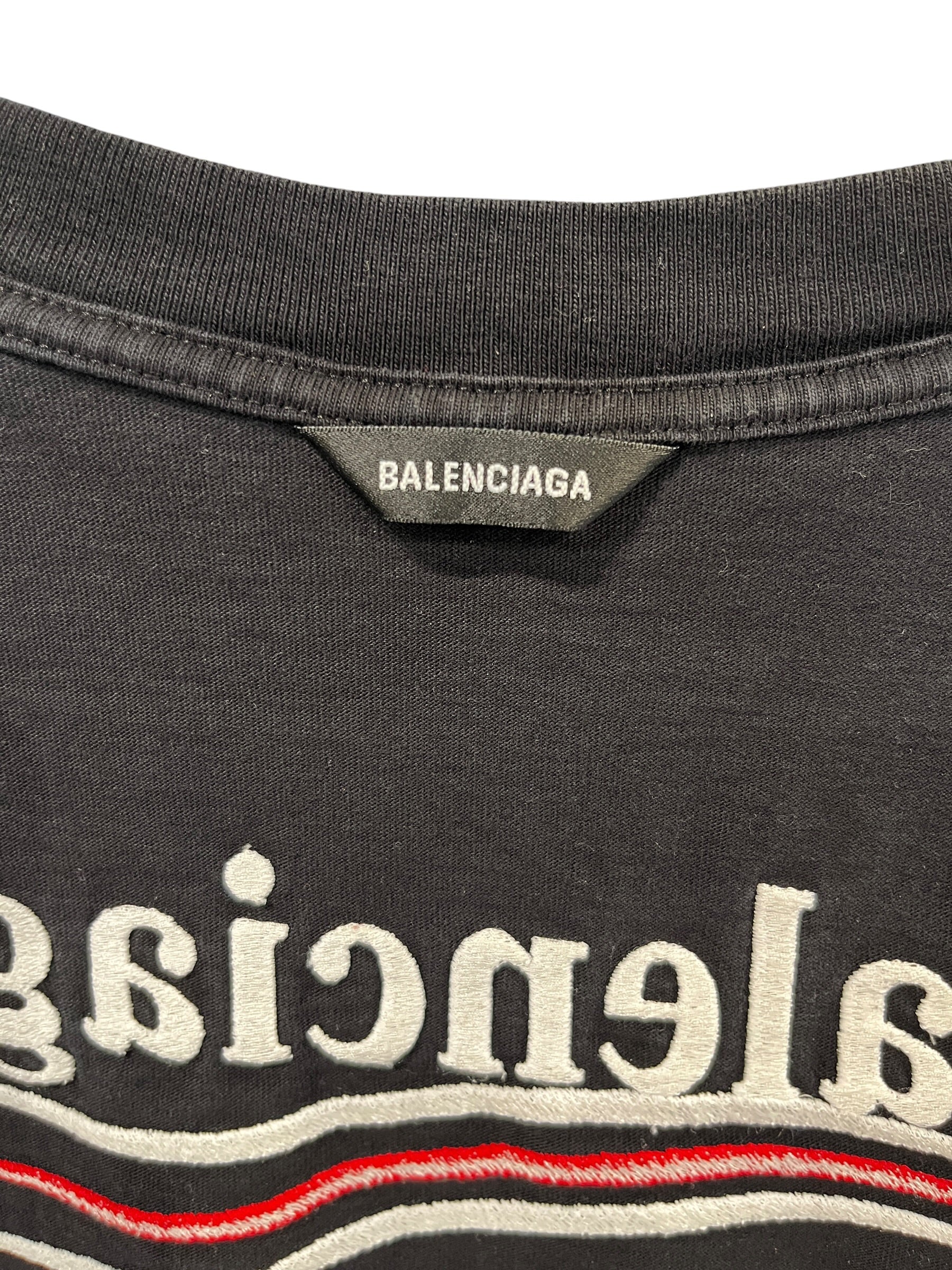 BALENCIAGA/T-Shirt/10/Cotton/BLK/CAMPAIGN TEE view 3
