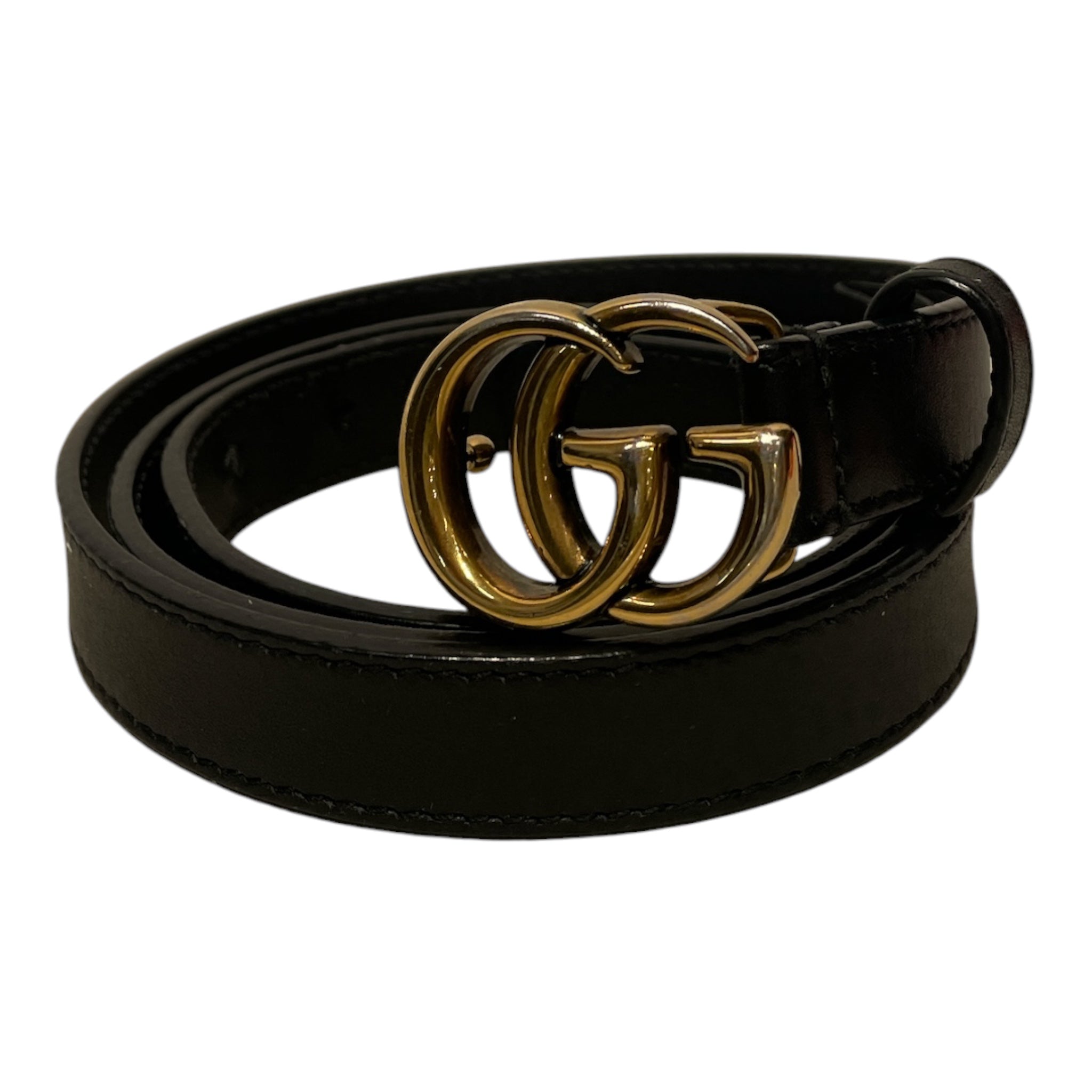 GUCCI/Belt/Leather/BLK/MARMONT THIN BELT view 1