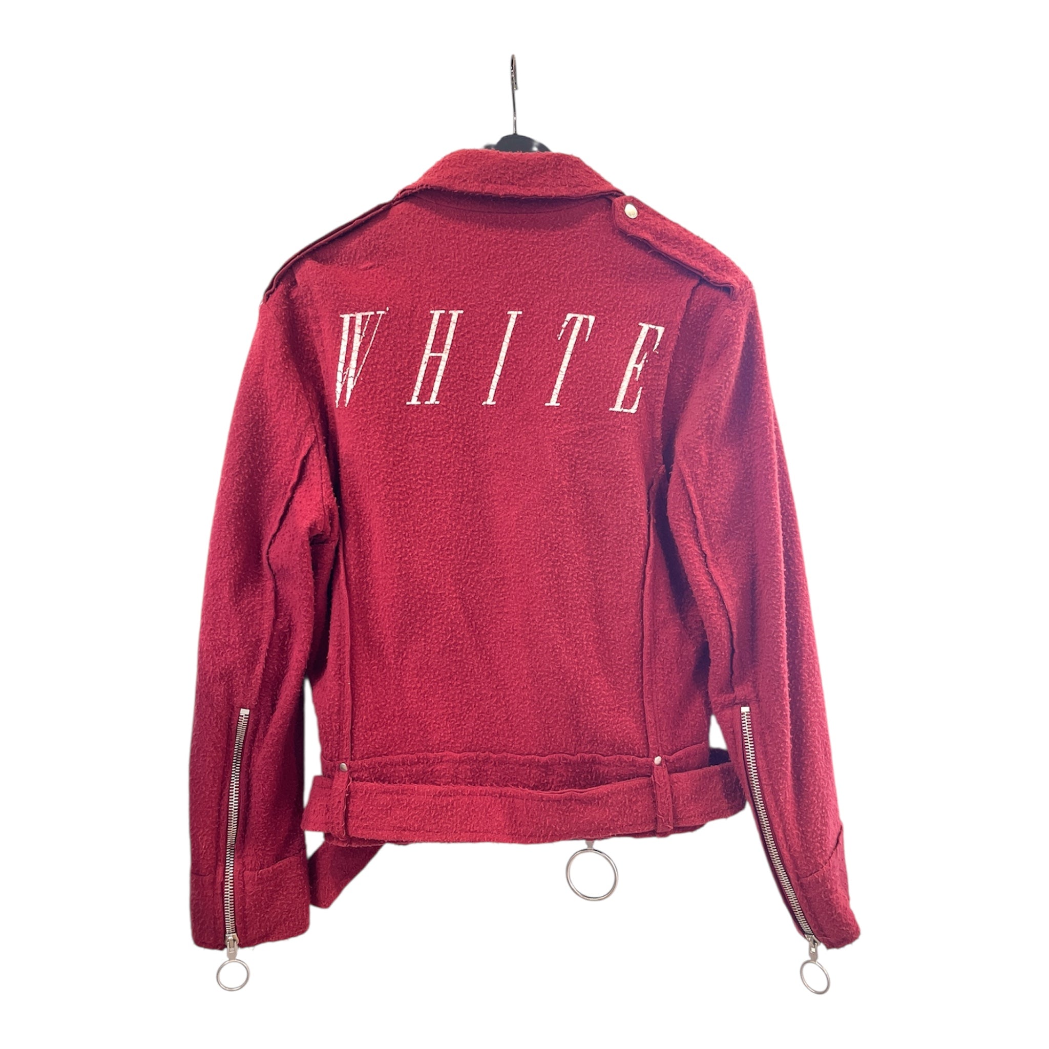 OFF-WHITE/Riders Jkt (S)/M/Cotton/RED/BIG CIRCLE HARDWEAR view 2