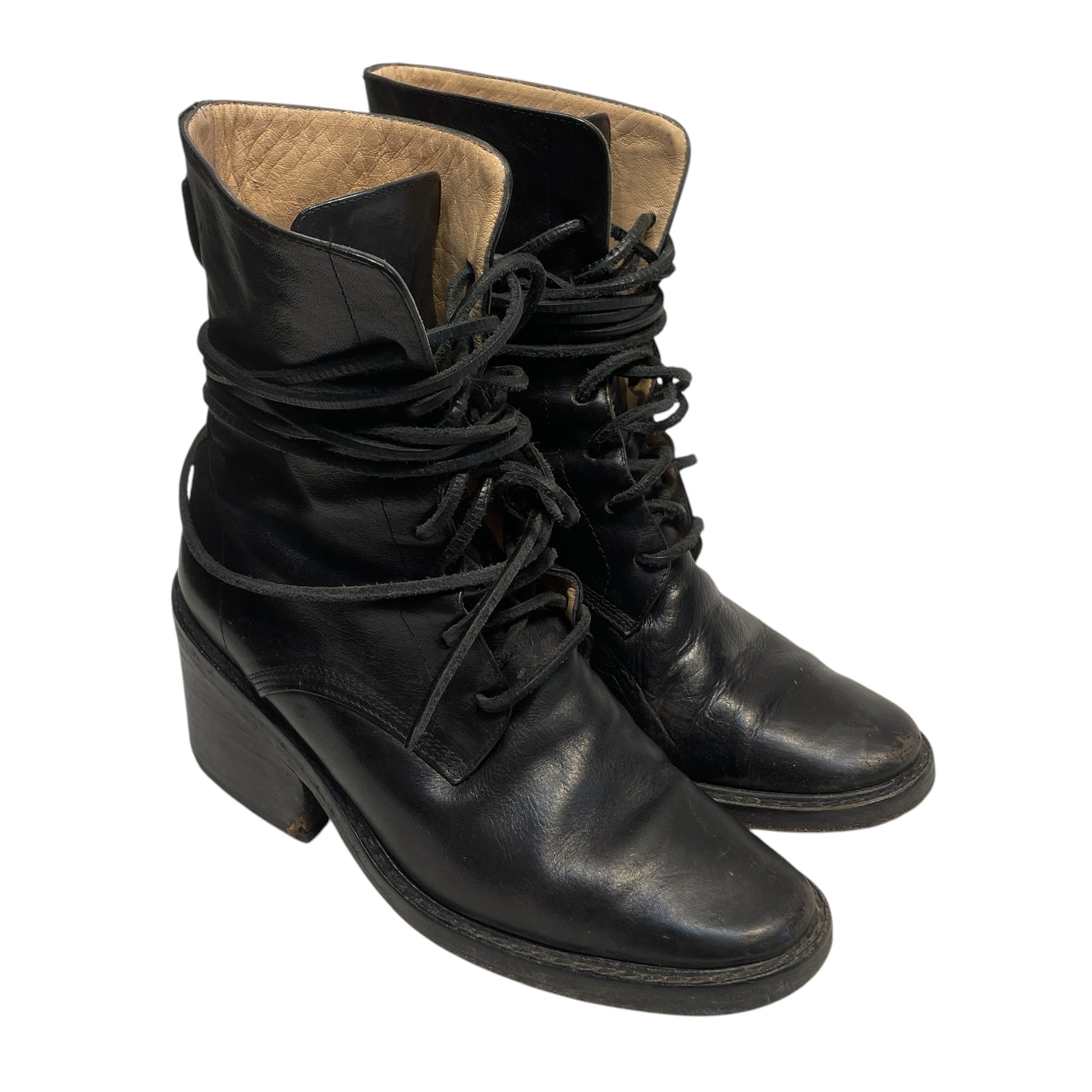 ANN DEMEULEMEESTER/Boots/EU 36.5/Leather/BLK/ view 1