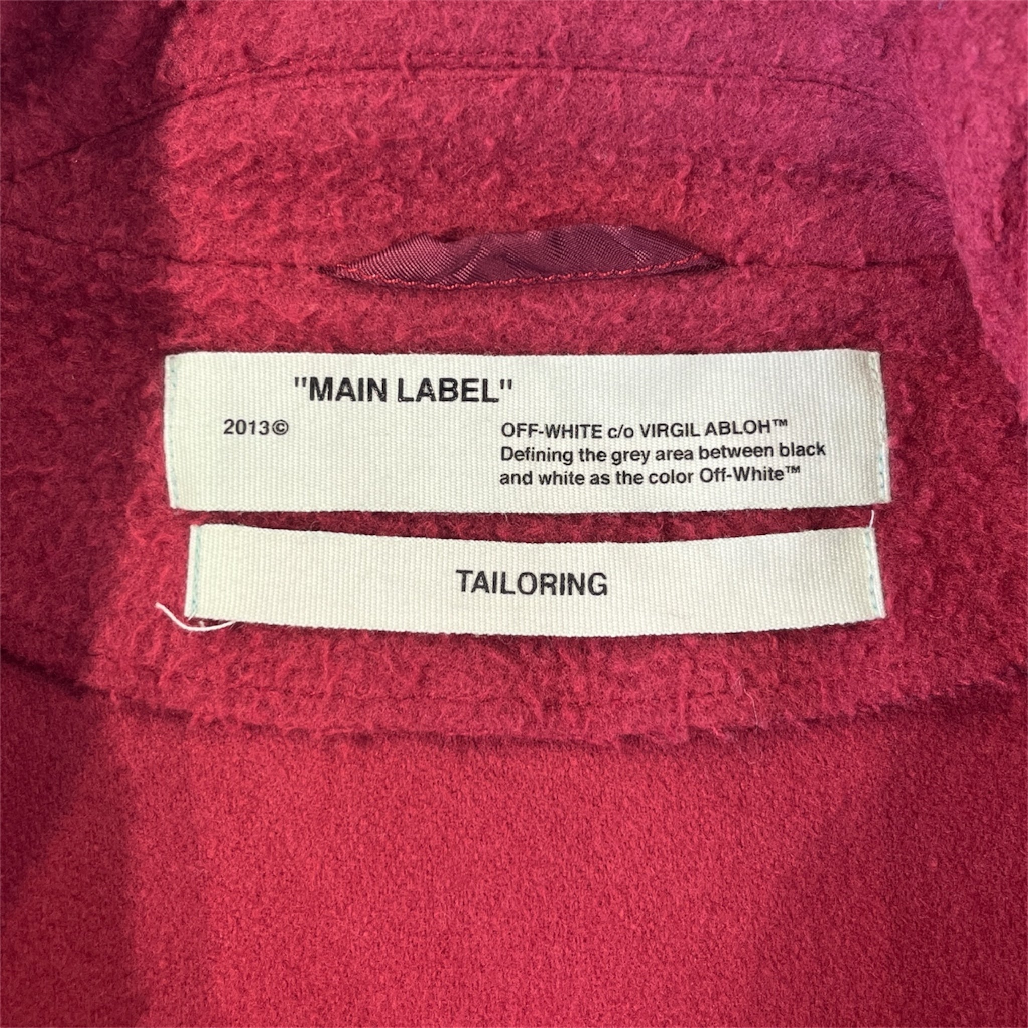 OFF-WHITE/Riders Jkt (S)/M/Cotton/RED/BIG CIRCLE HARDWEAR view 3