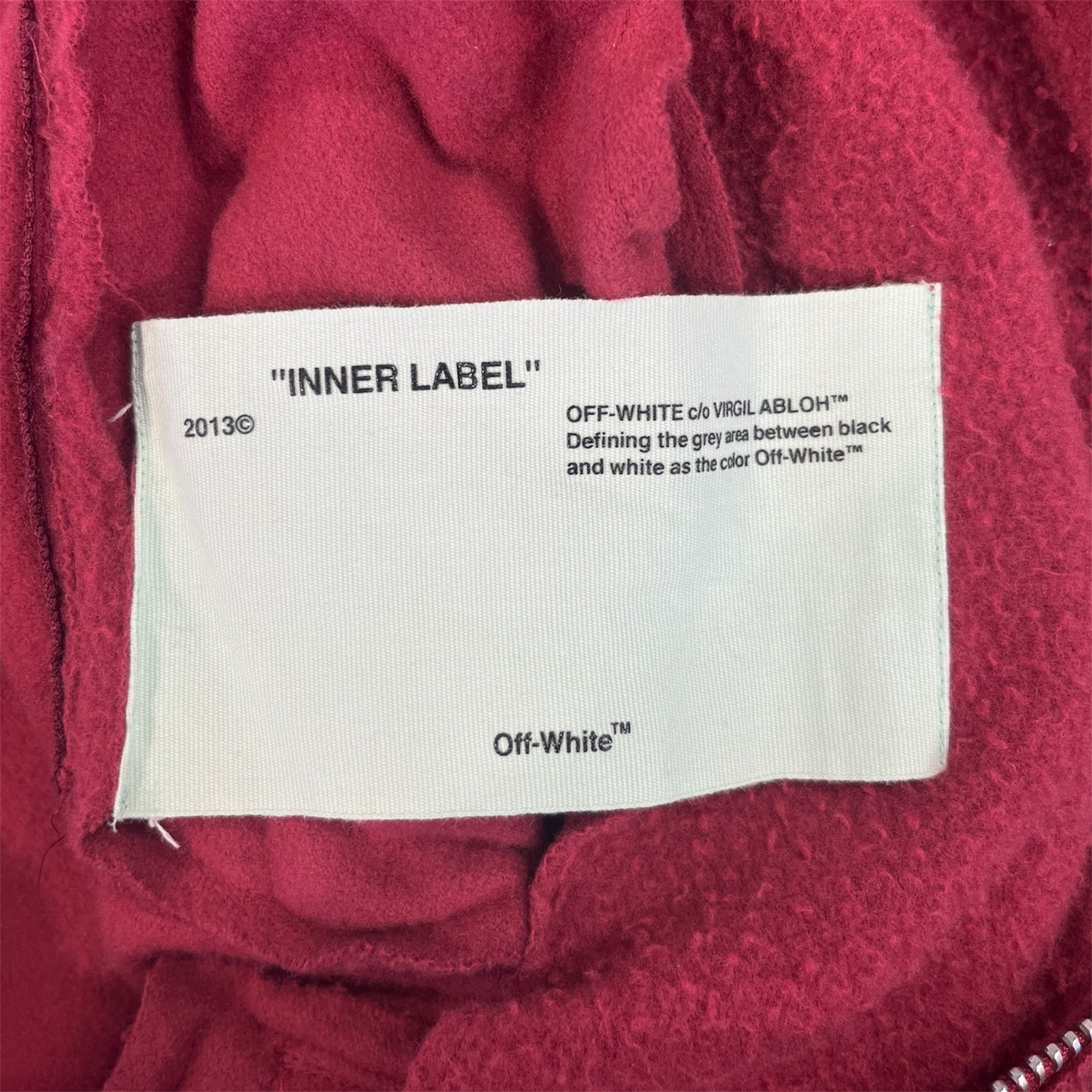 OFF-WHITE/Riders Jkt (S)/M/Cotton/RED/BIG CIRCLE HARDWEAR view 4