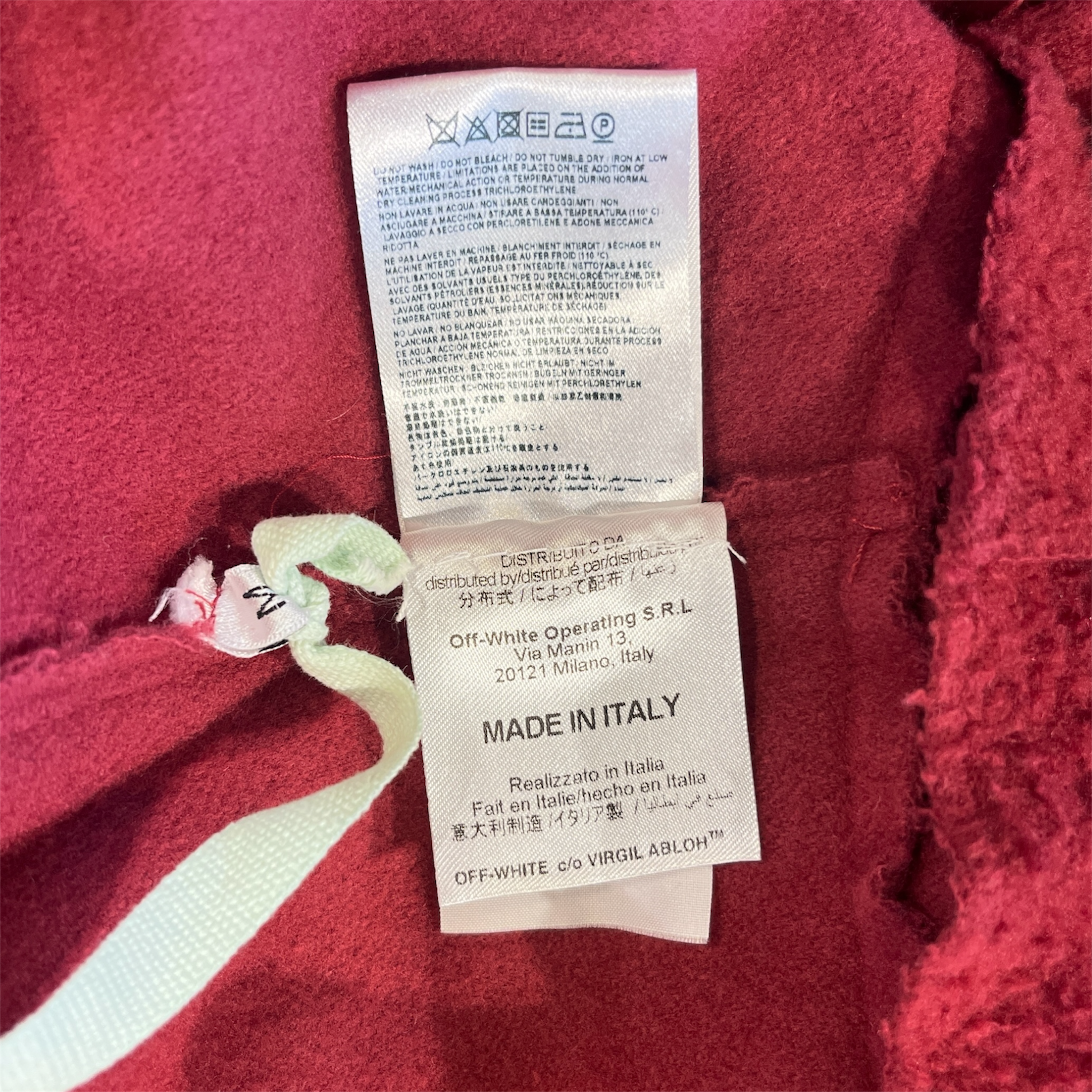 OFF-WHITE/Riders Jkt (S)/M/Cotton/RED/BIG CIRCLE HARDWEAR view 5