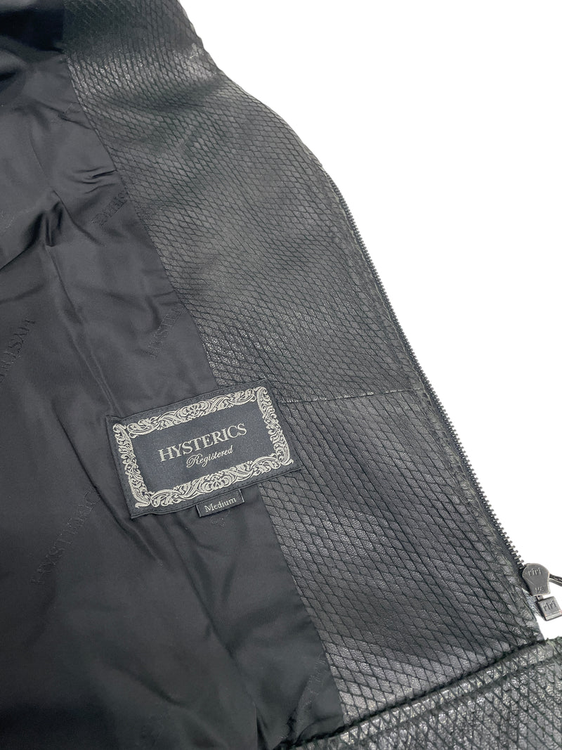 Hysterics/Riders Jkt (W)/M/Black/Lambskin/0503LB01