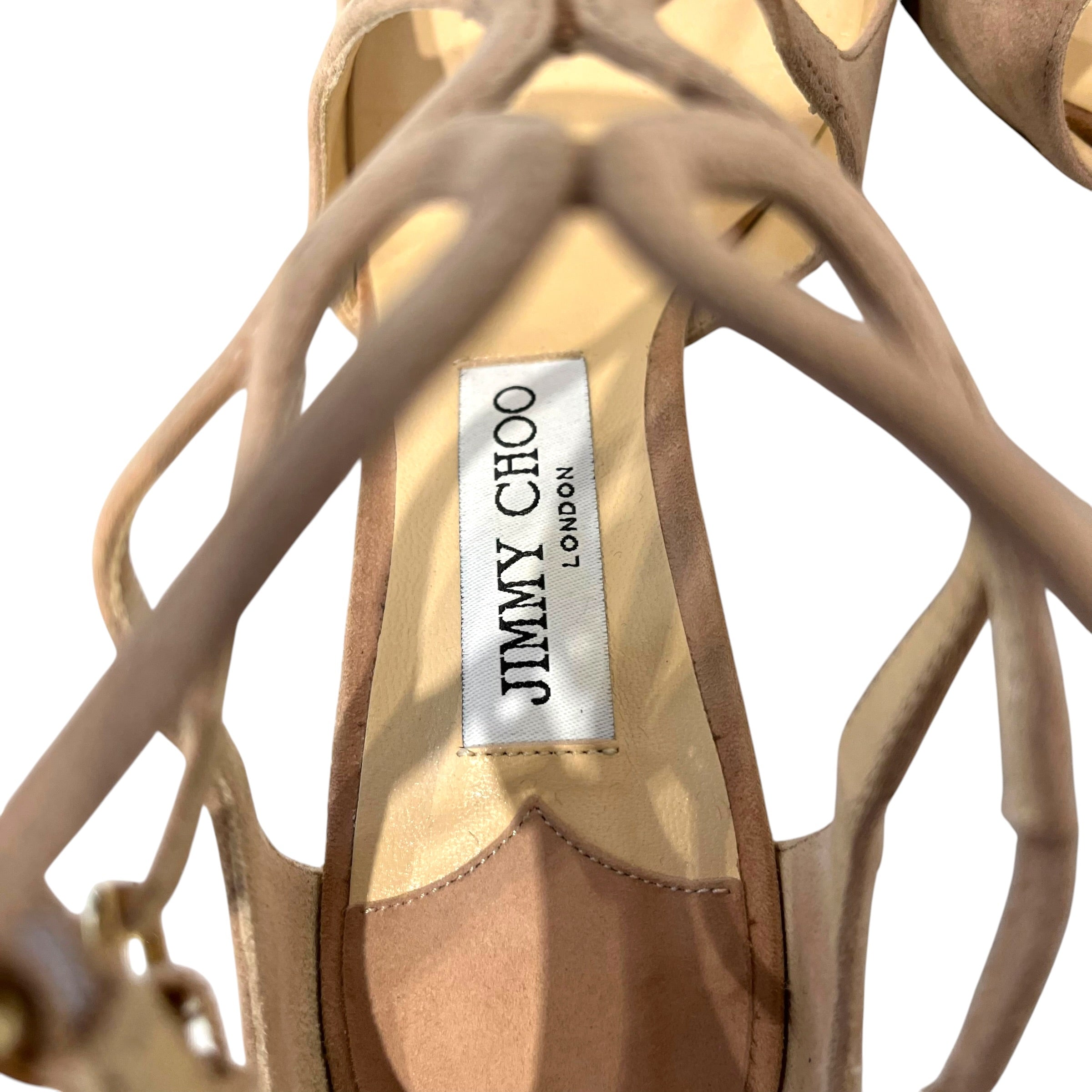 JIMMY CHOO/Heels/US 7/Cotton/BEG/ view 3
