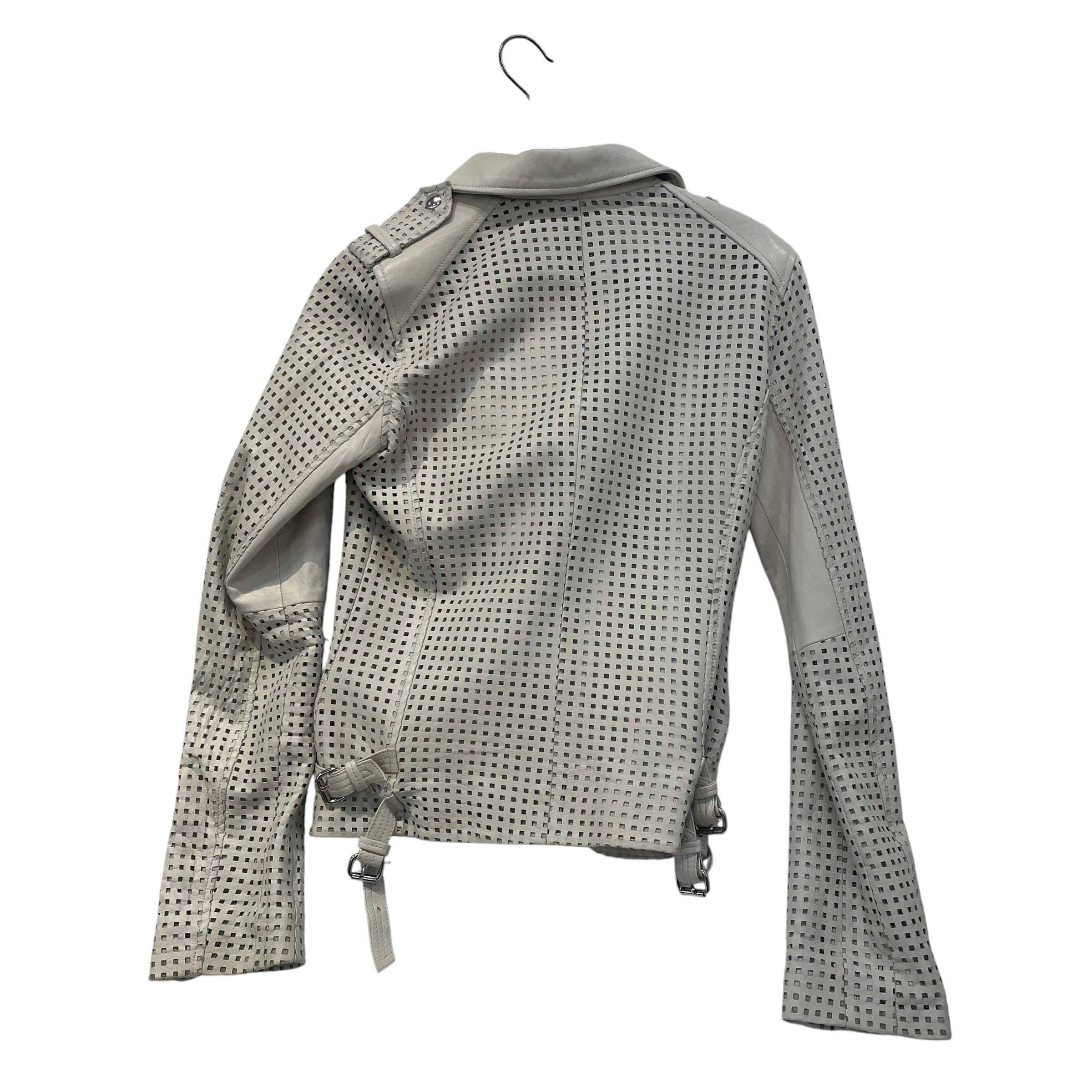 IRO/Leather Jkt/0/Lambskin/IVR/jacket w/ square hole pattern view 2