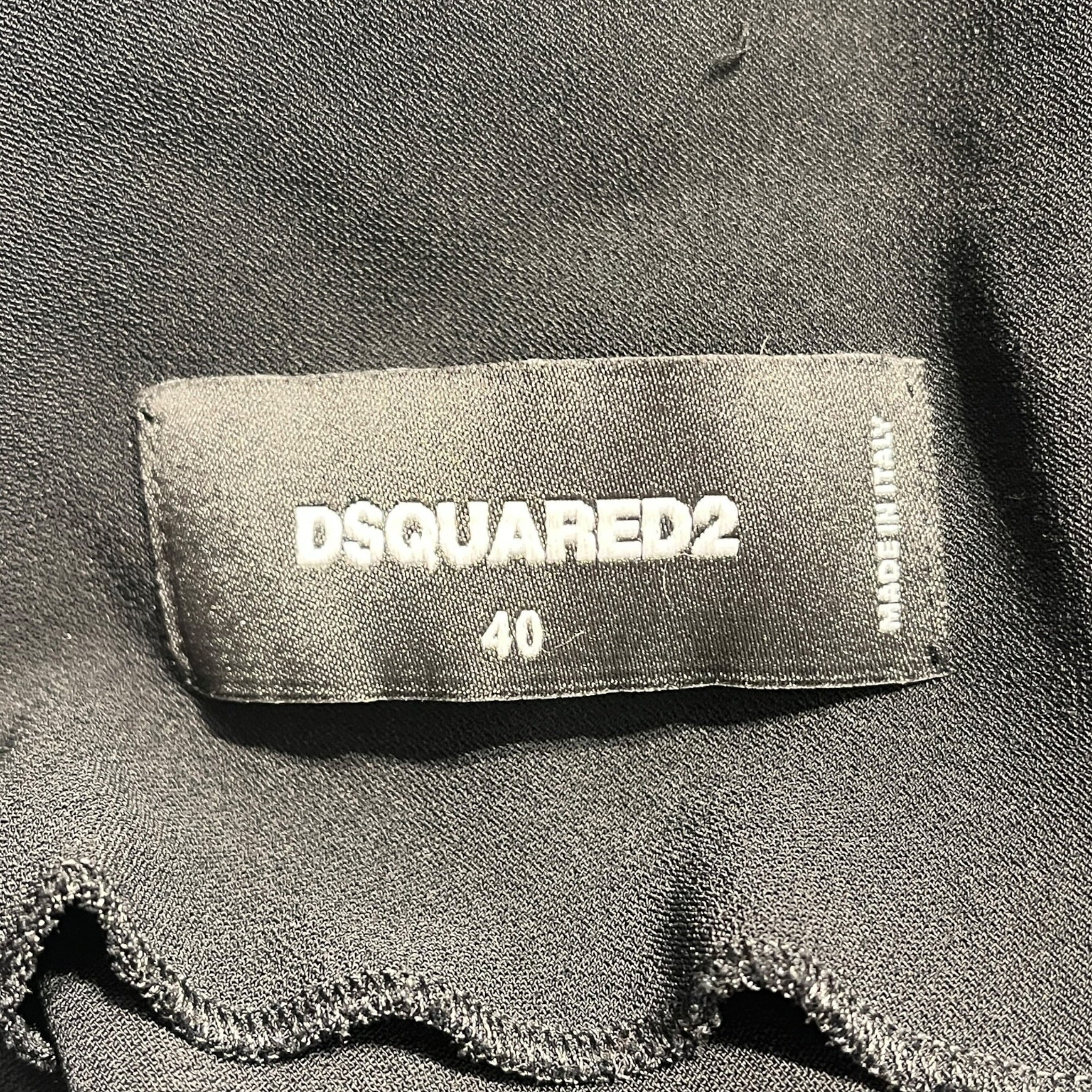 DSQUARED2/Dress/L/Cotton/BLK/LEATHER TASSELS view 3
