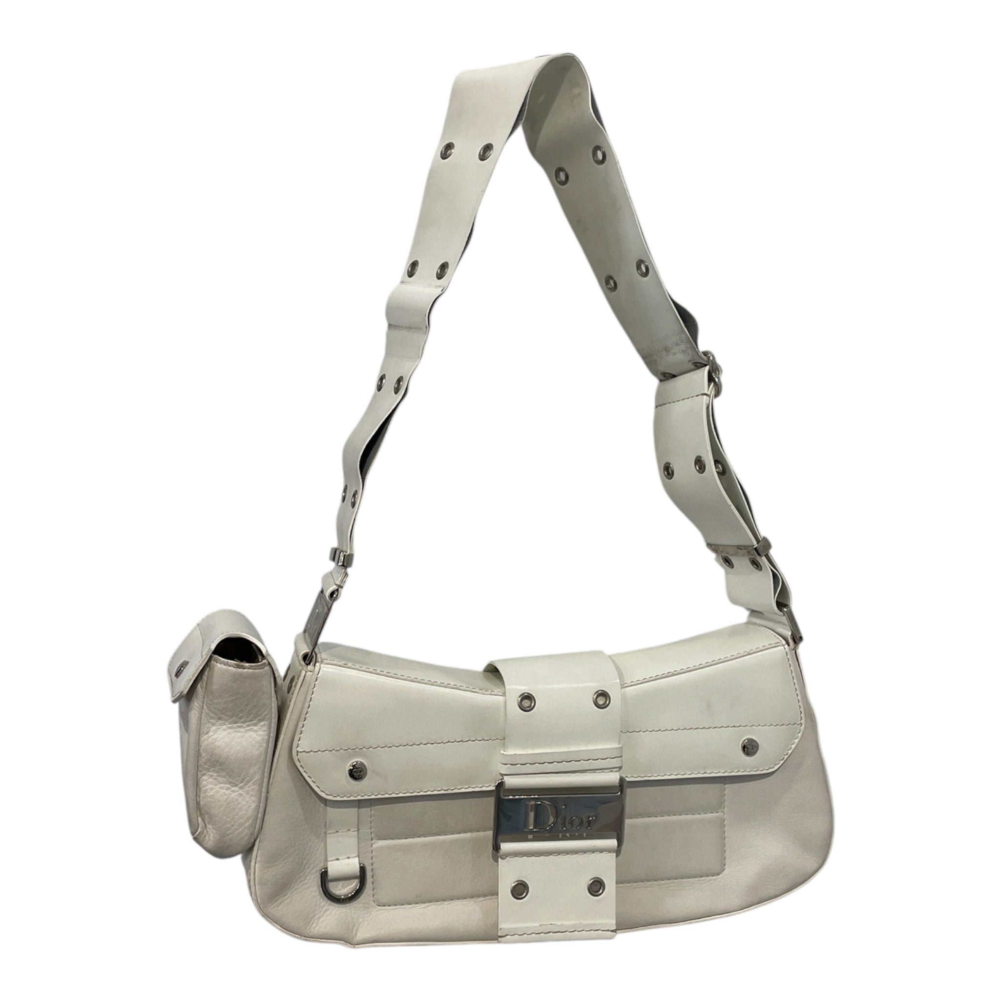 Christian Dior/Clutch Bag/Leather/WHT/ view 1
