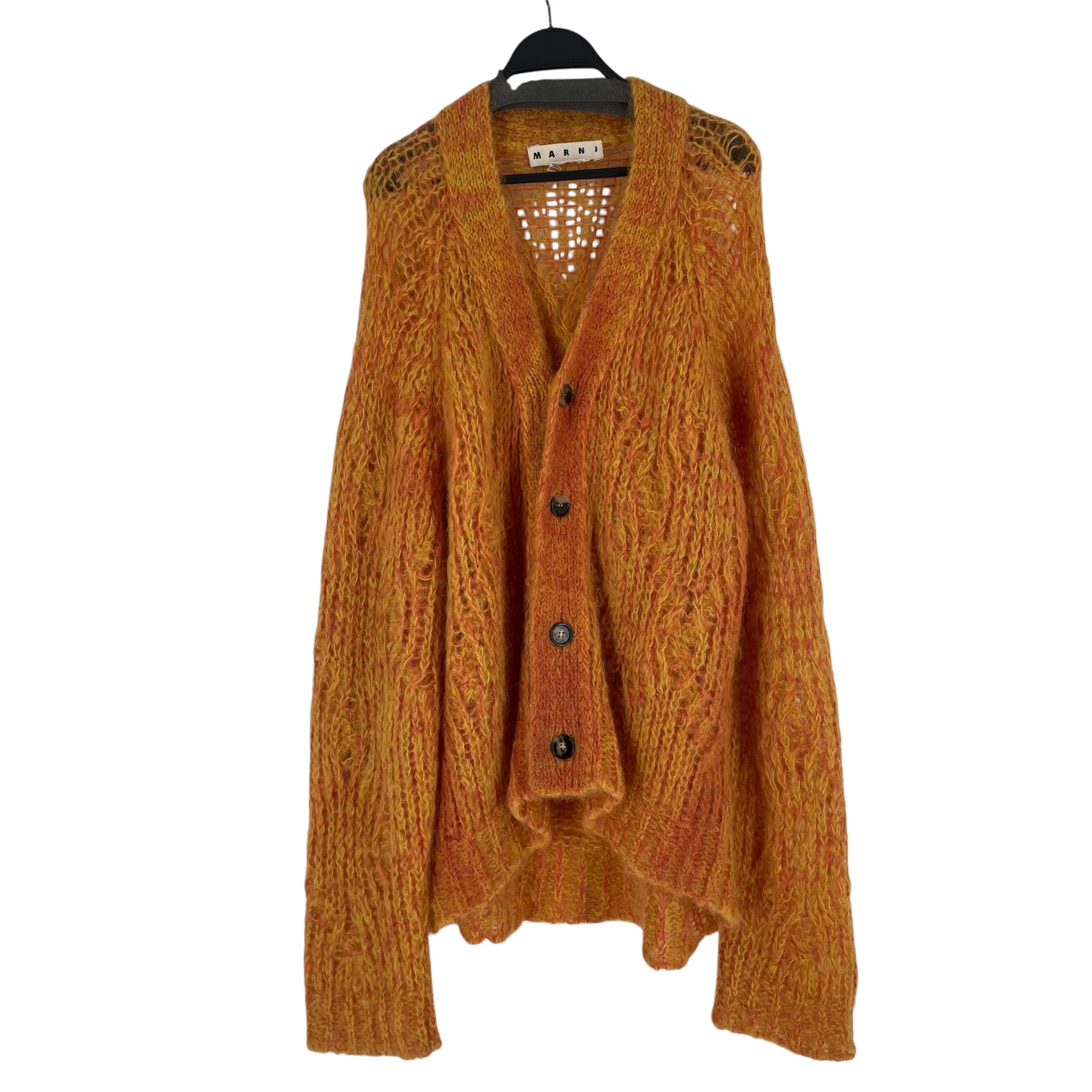 MARNI/Heavy Cardigan/48/Mohair/ORN/FUZZY WUZZY YLLOW view 1