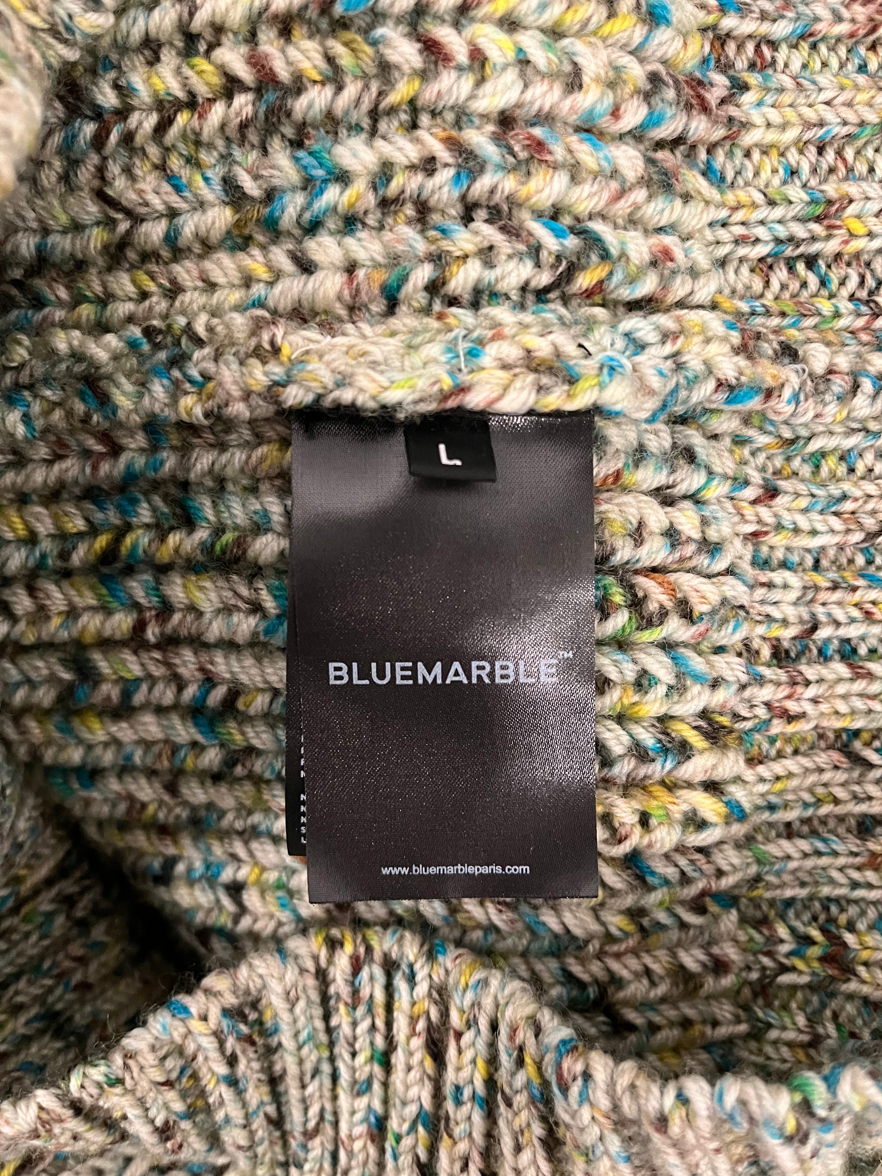 BLUEMARBLE/Heavy Sweater/L/Cotton/GRN/Oversize/YELLOW LETTERS view 4