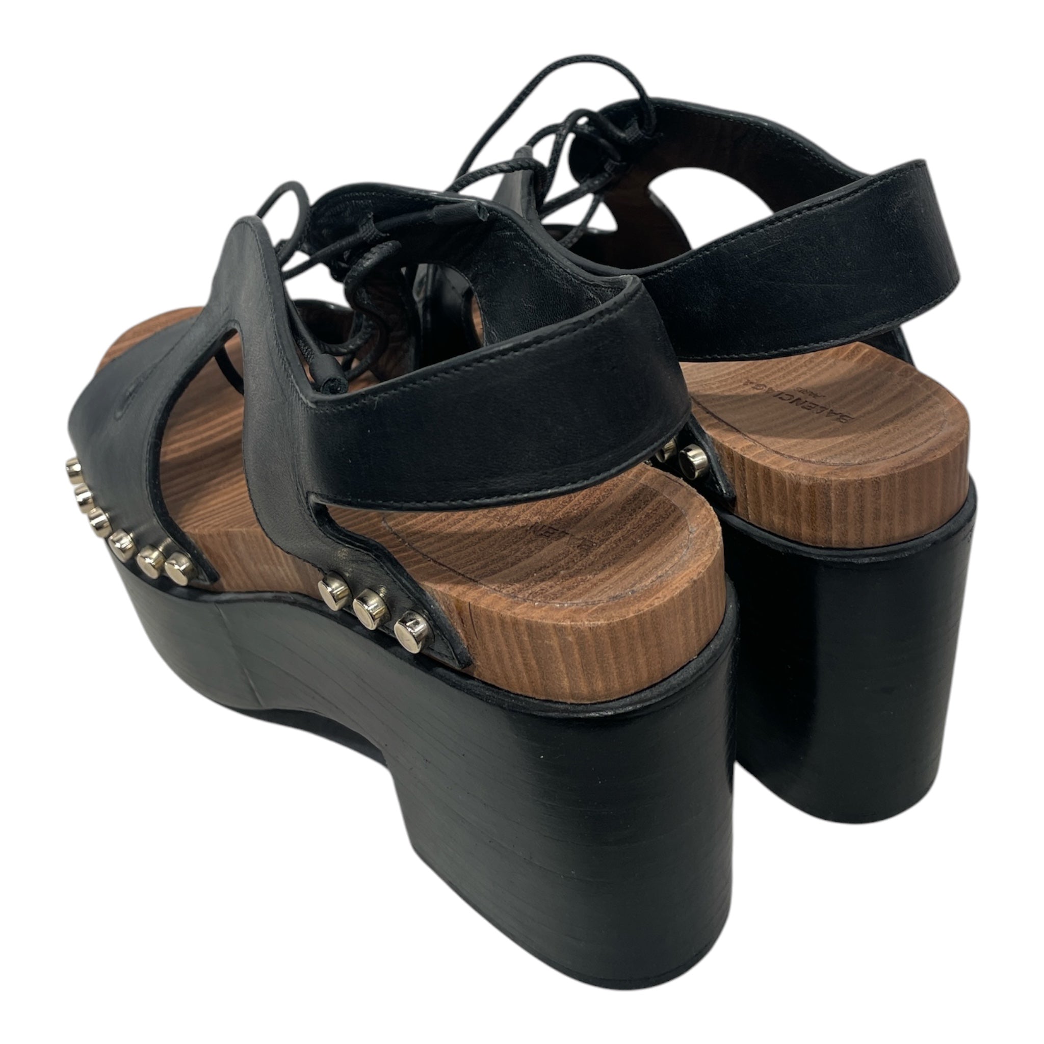 BALENCIAGA/Sandals/EU 38/BLK/Platform/Platform Sandal / Silver Studs view 2
