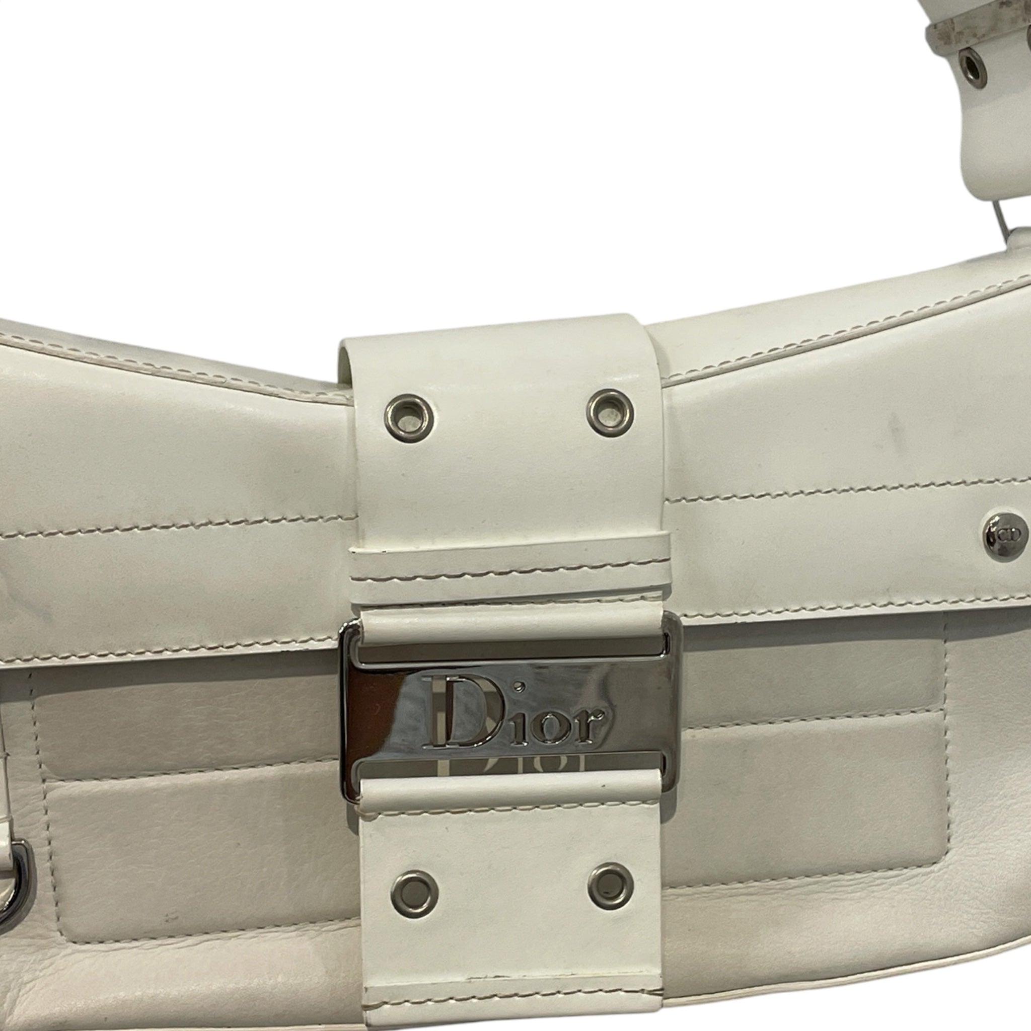Christian Dior/Clutch Bag/Leather/WHT/ view 3
