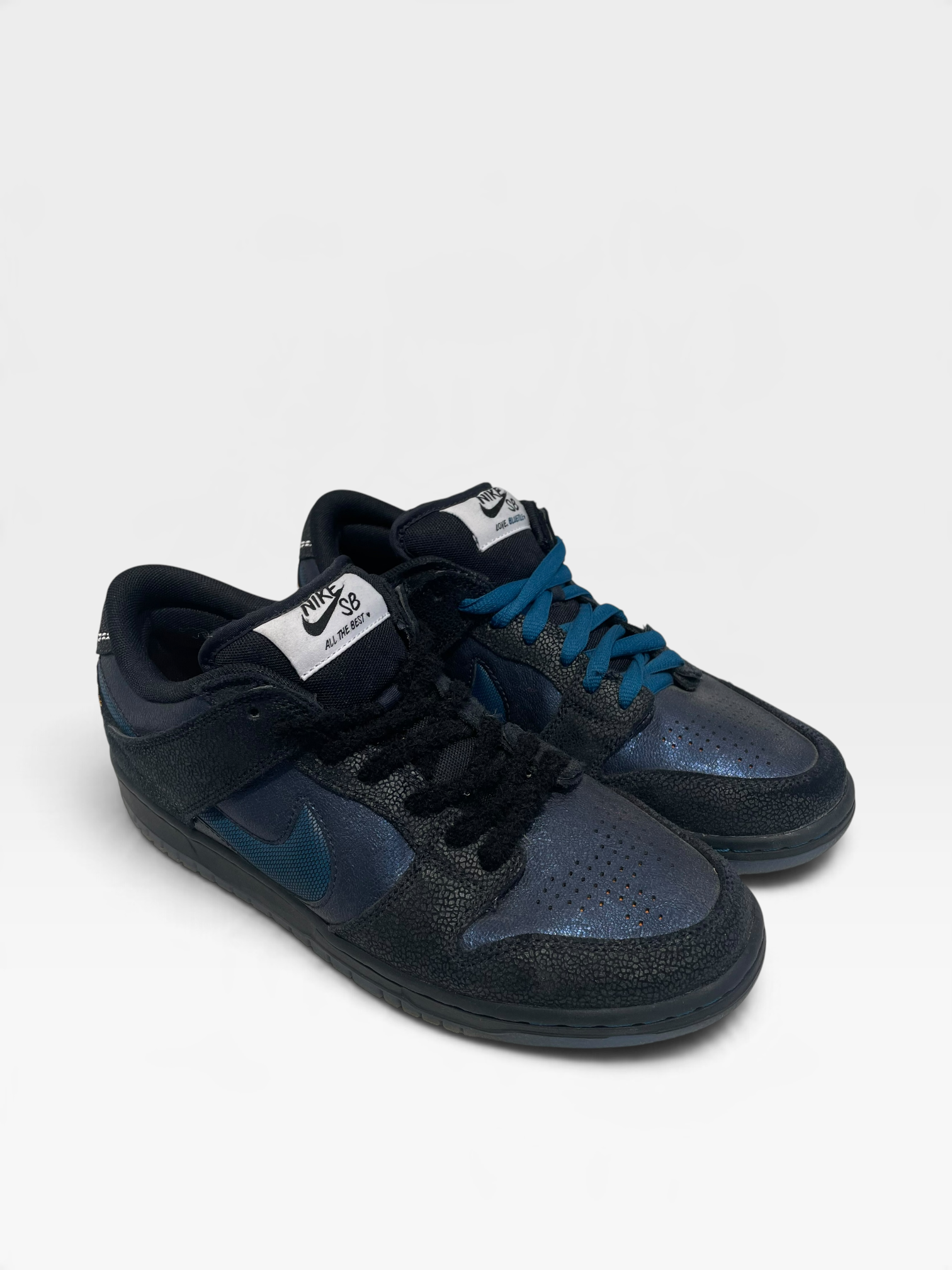 NIKE/X BLUETILE SB DUNK LOW/Low-Sneakers/US 10/Leather/NVY/IQ1323-001 view 1