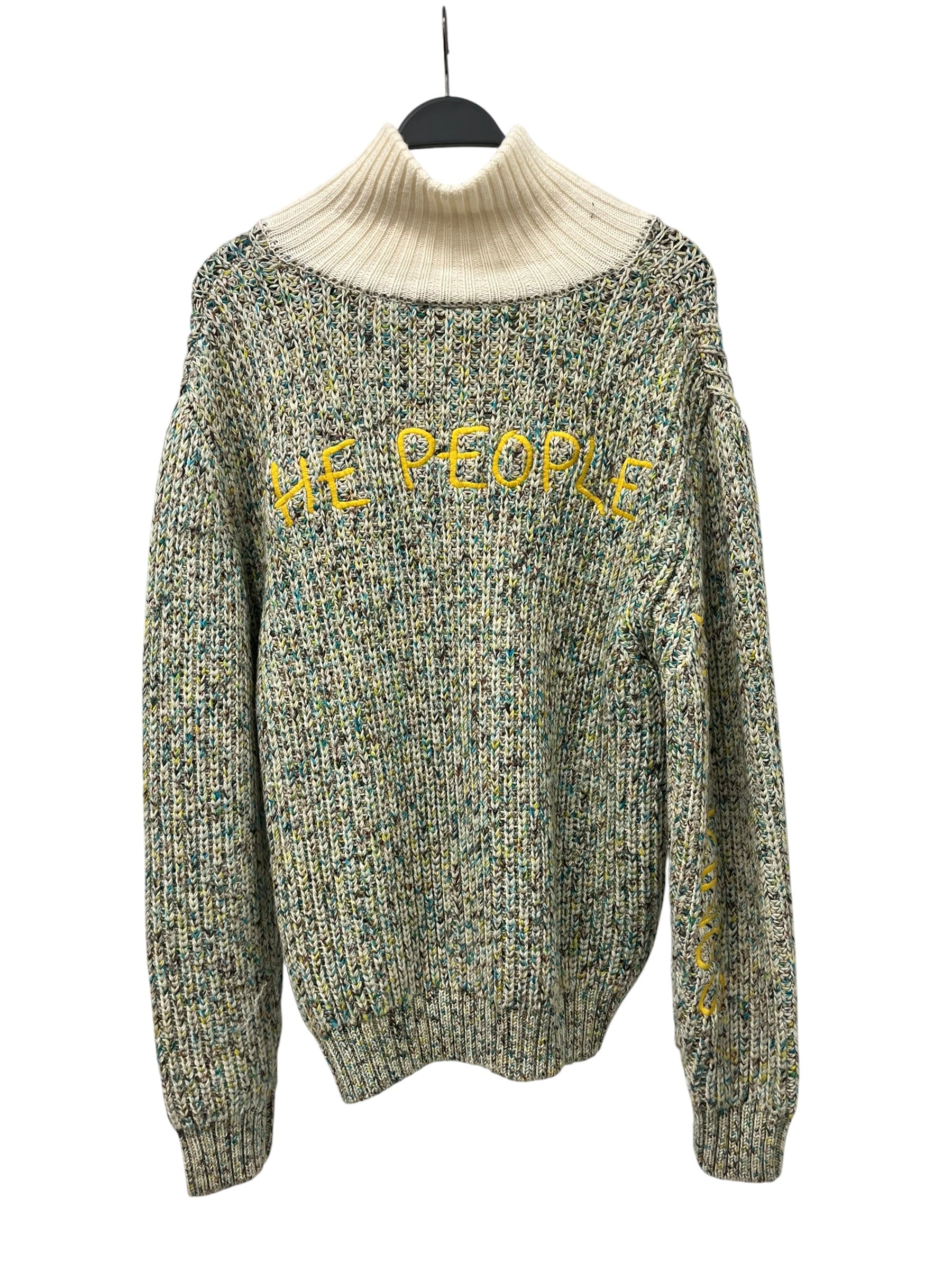 BLUEMARBLE/Heavy Sweater/L/Cotton/GRN/Oversize/YELLOW LETTERS view 2