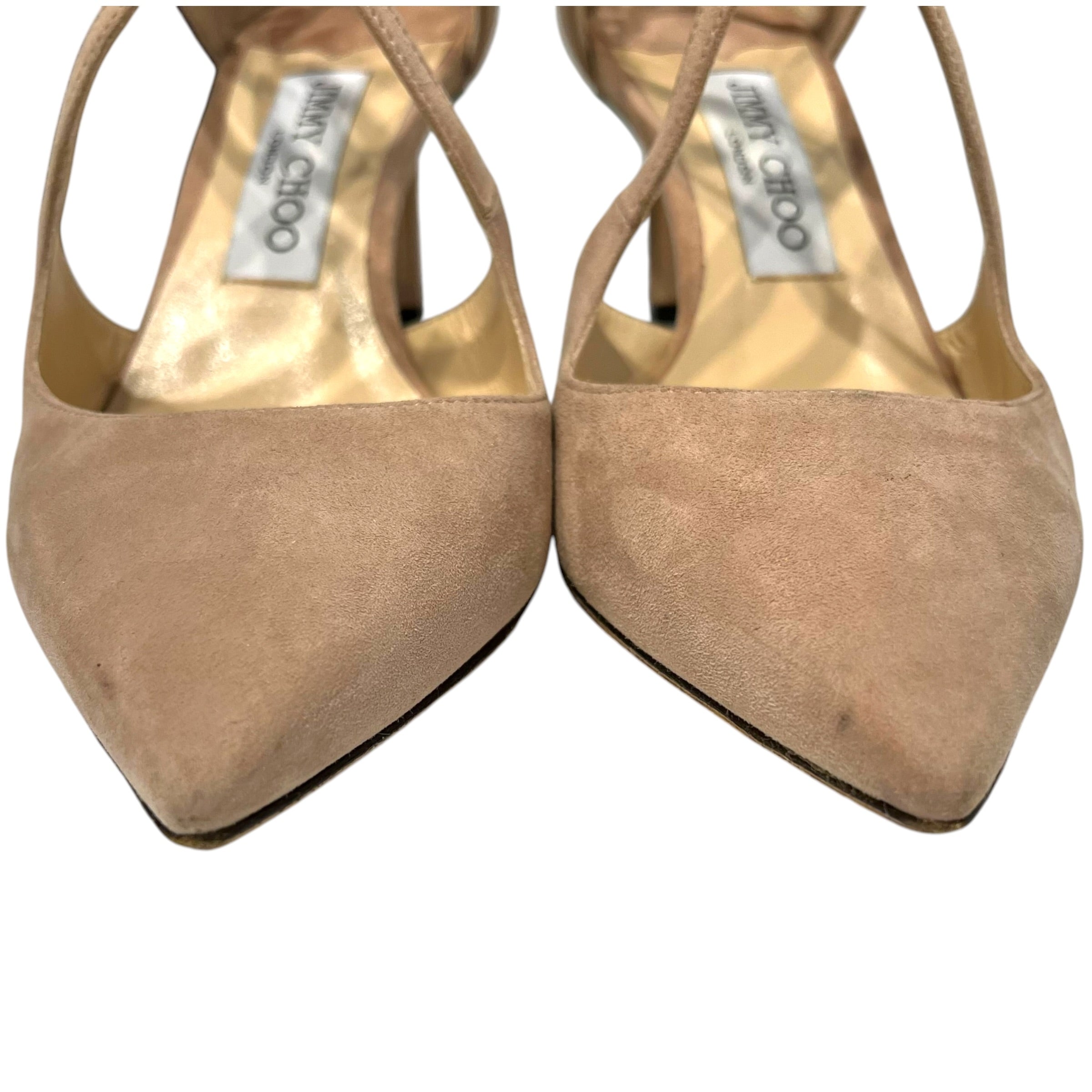 JIMMY CHOO/Heels/US 7/Cotton/BEG/ view 8