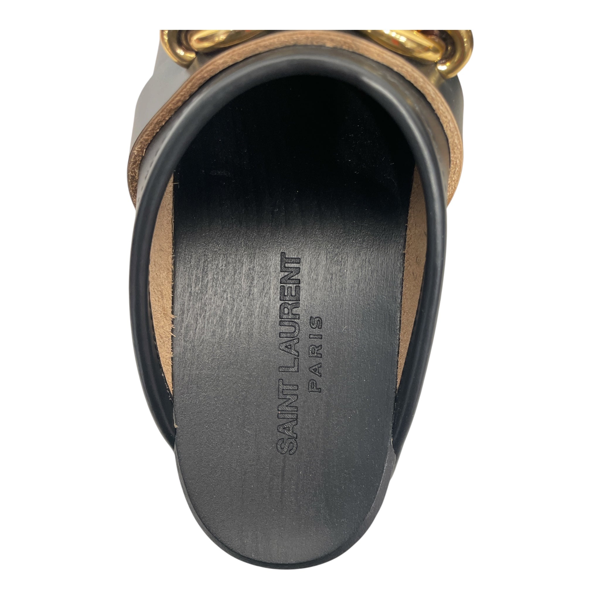 SAINT LAURENT/Loafers/EU 37/Leather/BLK/CLOGS view 3