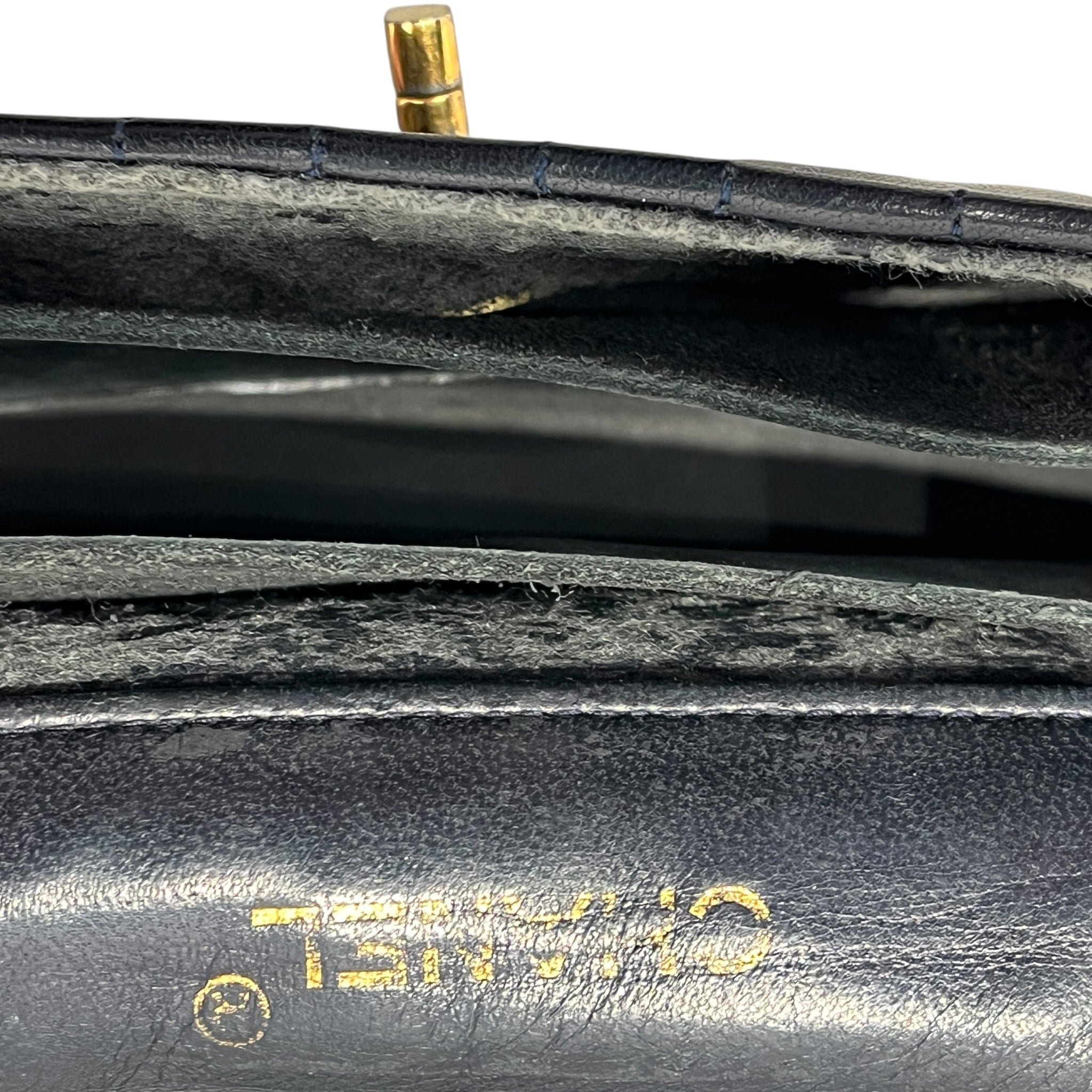 CHANEL/Cross Body Bag/Leather/BLK/QUILTED DYNASTY - COND. INSIDE view 4