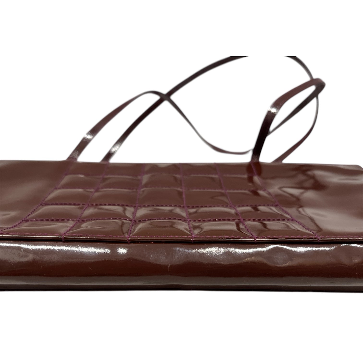 CHANEL/Bag/Faux Leather/BRW/Chocolate Patent Square view 6