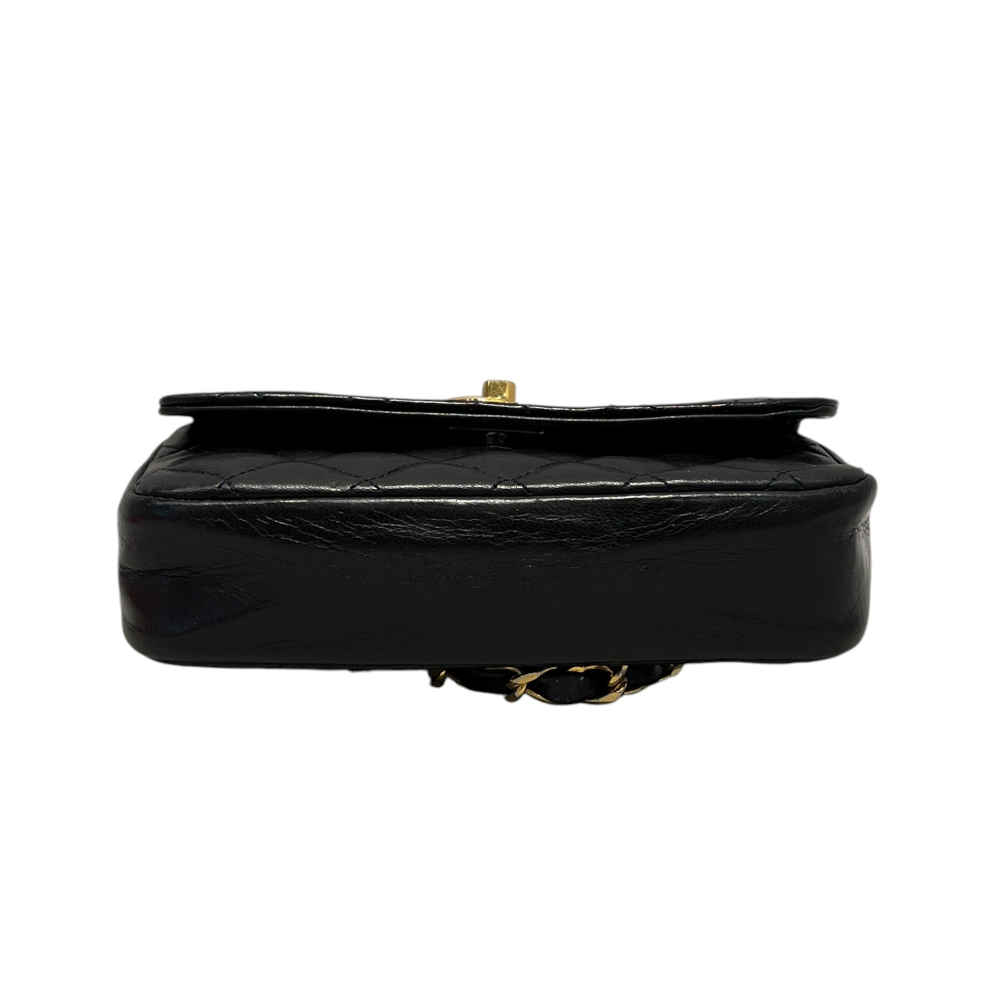 CHANEL/Cross Body Bag/Leather/BLK/QUILTED DYNASTY - COND. INSIDE view 3