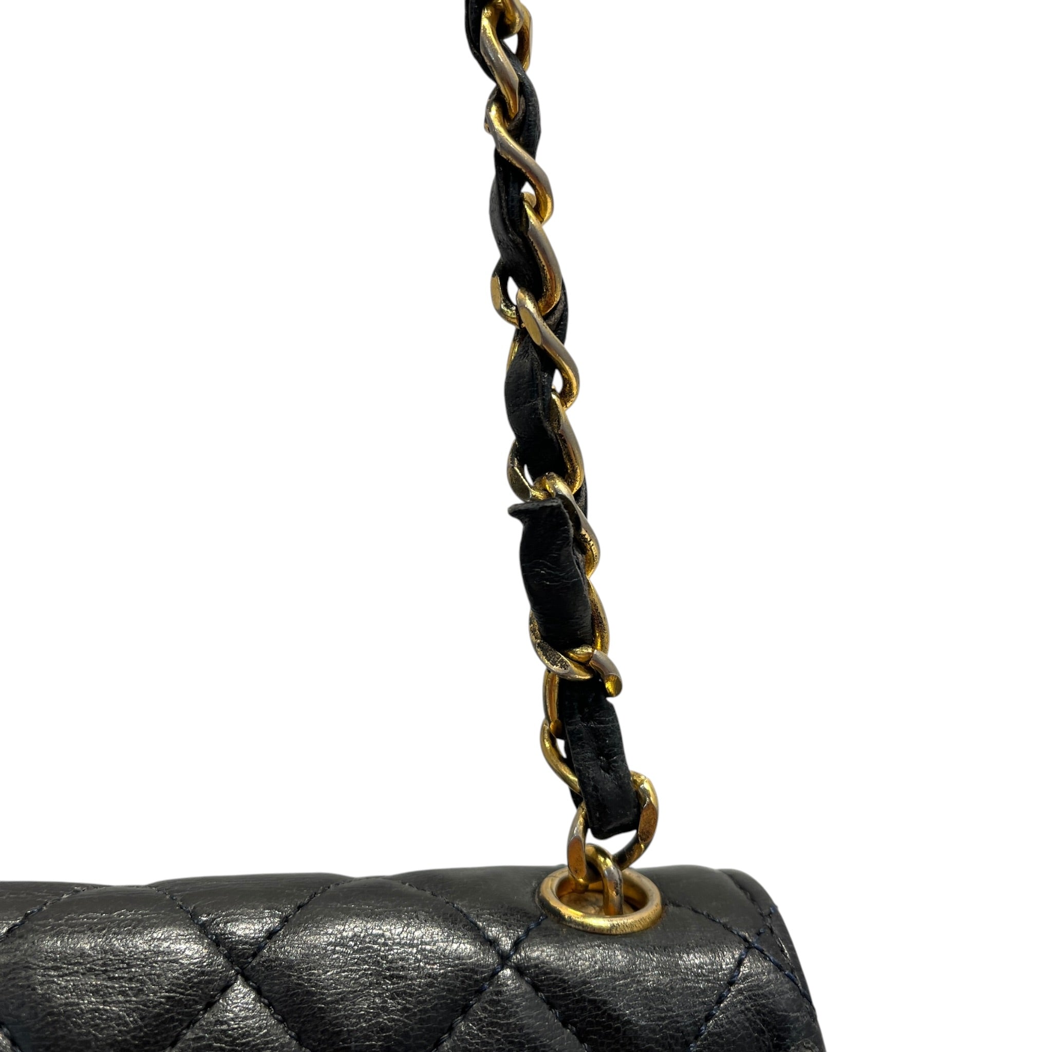 CHANEL/Cross Body Bag/Leather/BLK/QUILTED DYNASTY - COND. INSIDE view 8