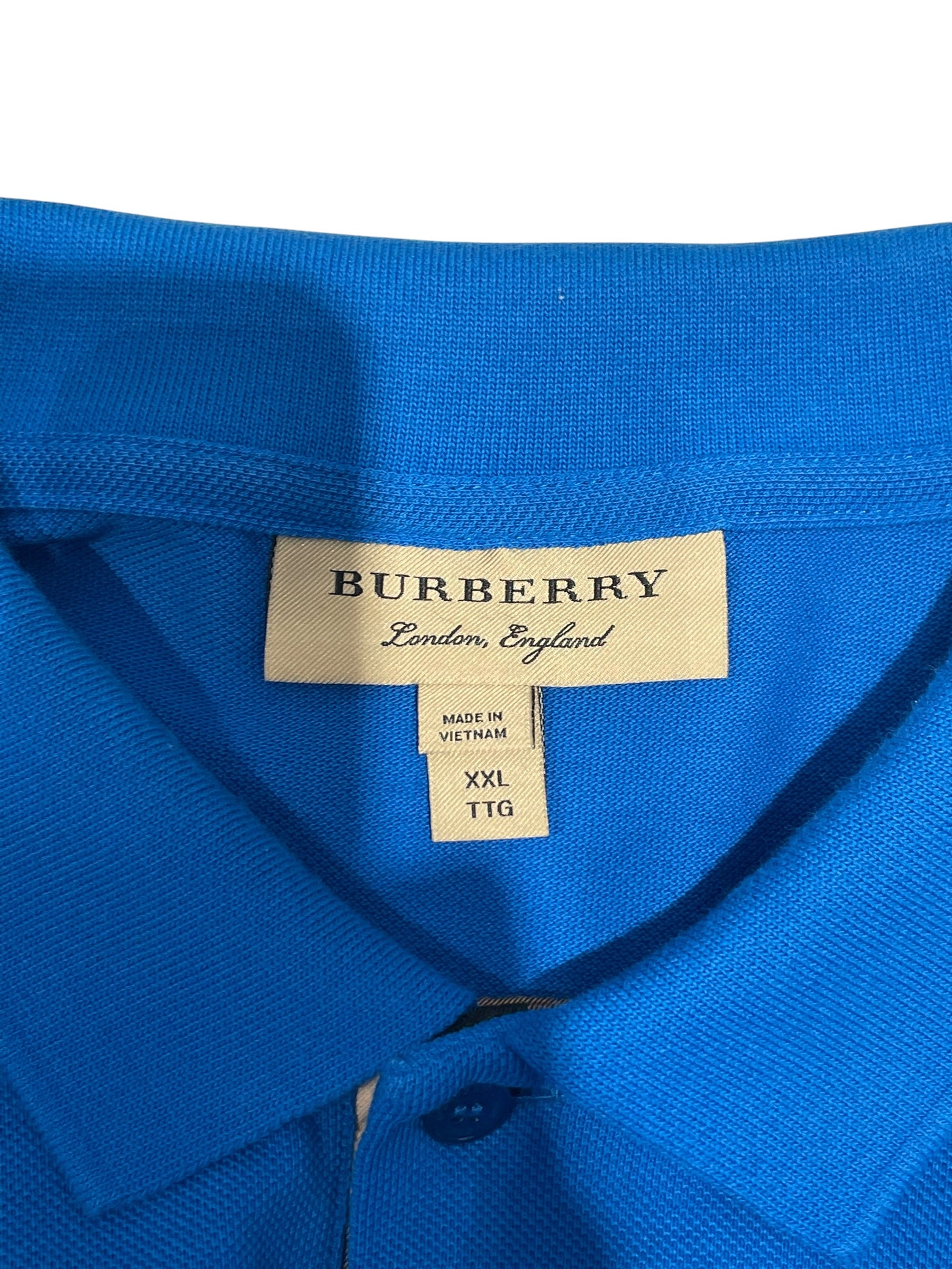 BURBERRY LONDON/Polo Shirt/XXL/Cotton/BLU/ view 3